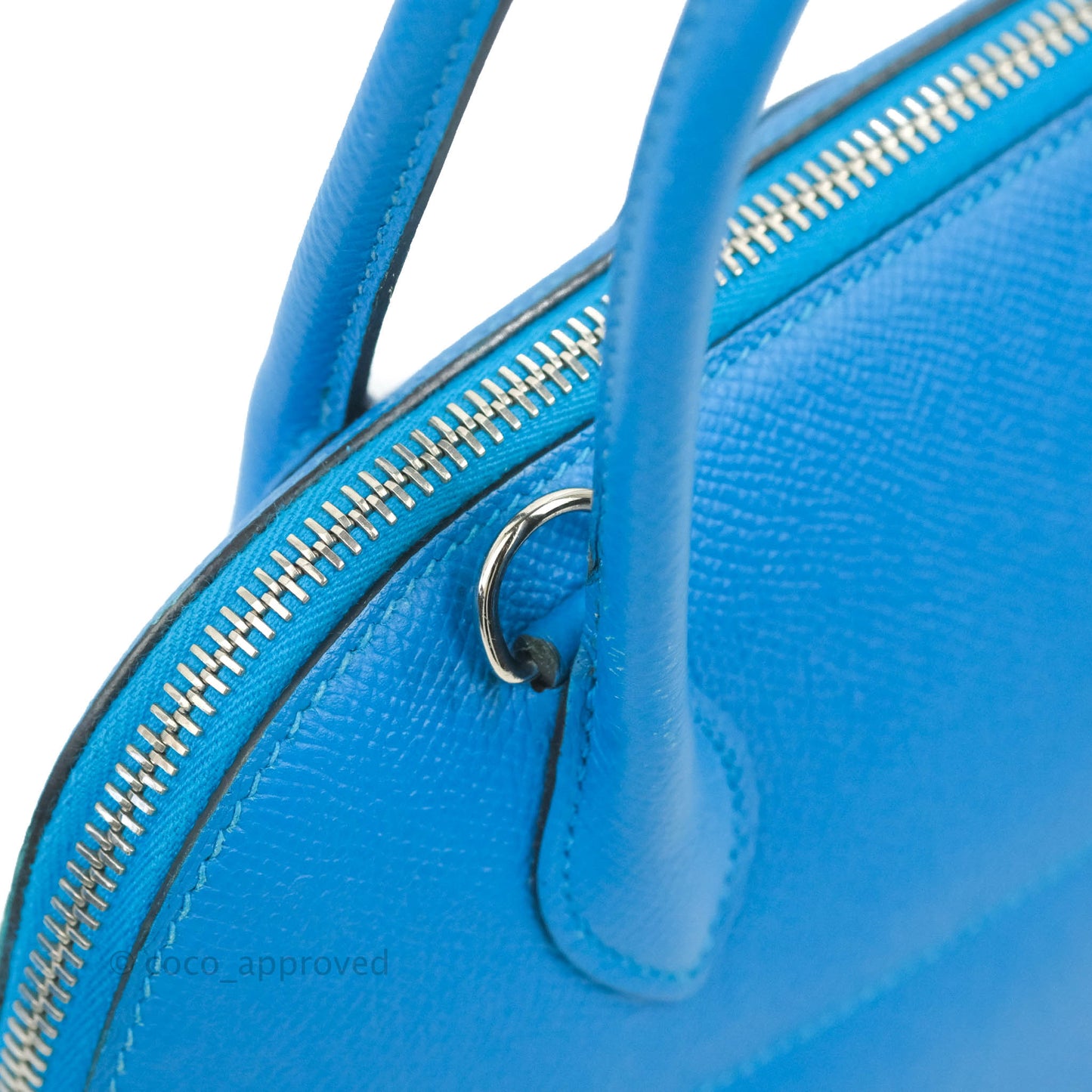 Hermès Bolide 27 Blue Epsom Silver Hardware