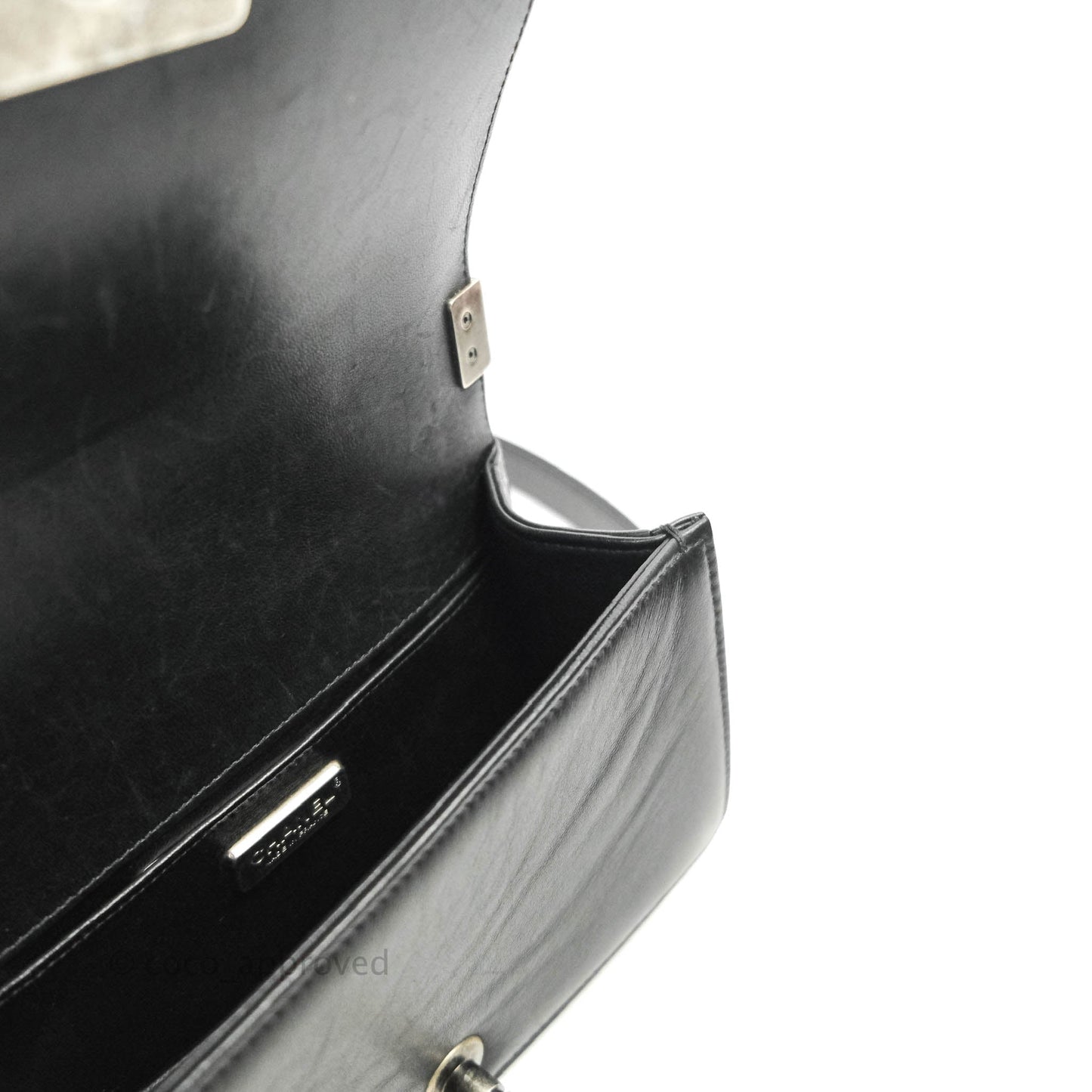 Chanel Small Boy Black Stingray Ruthenium Hardware