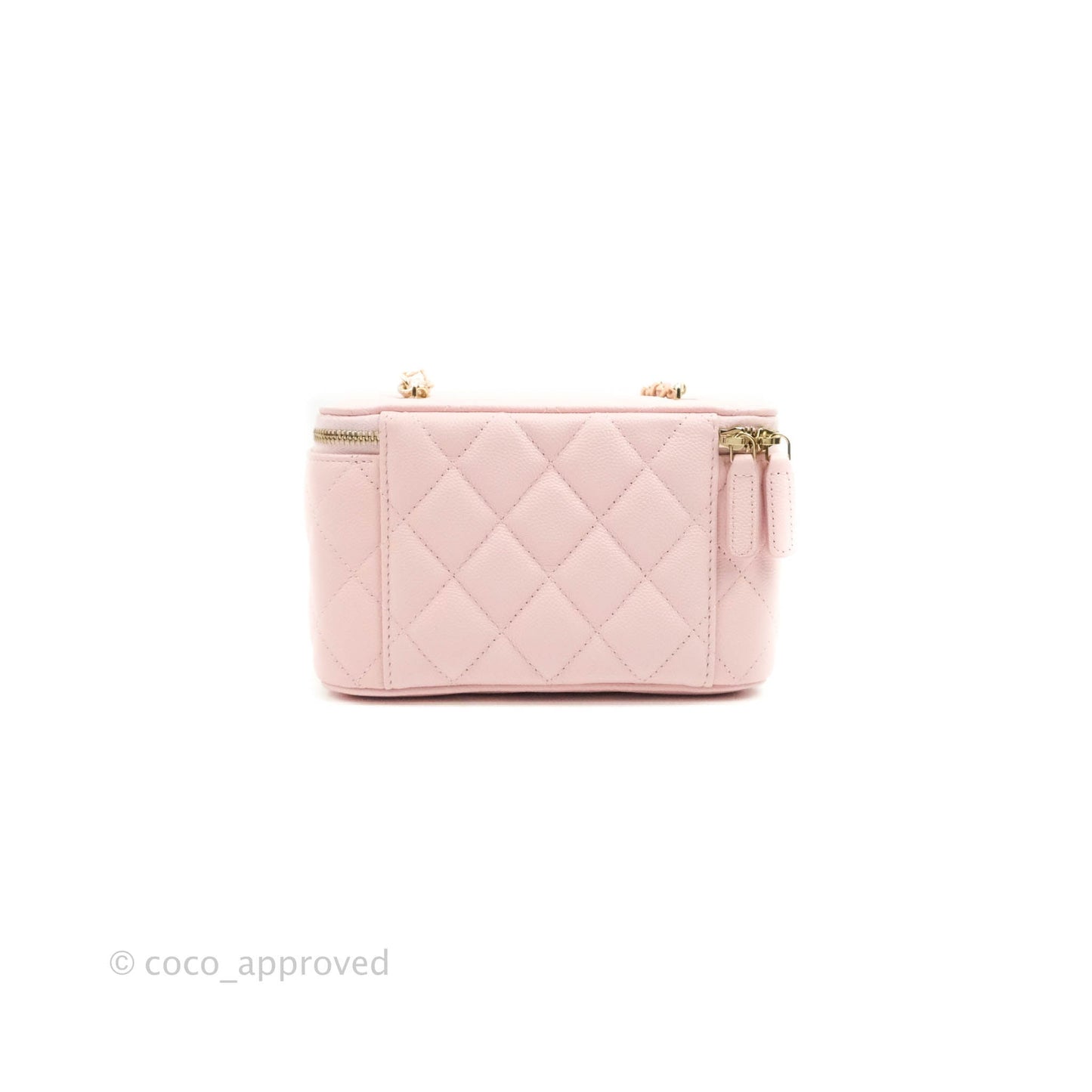 Chanel Classic Vanity with Chain Pink Caviar Gold Hardware