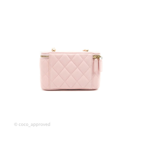 Chanel Classic Vanity with Chain Pink Caviar Gold Hardware