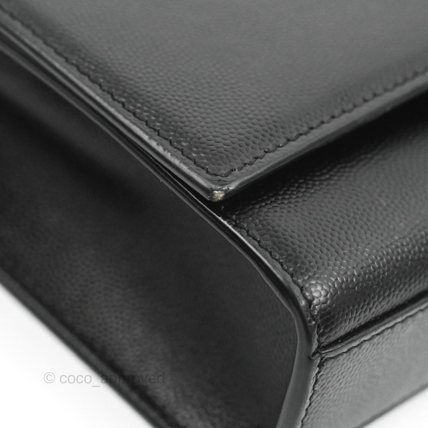 Saint Laurent Medium Classic Monogram Kate Black Grained Calfskin