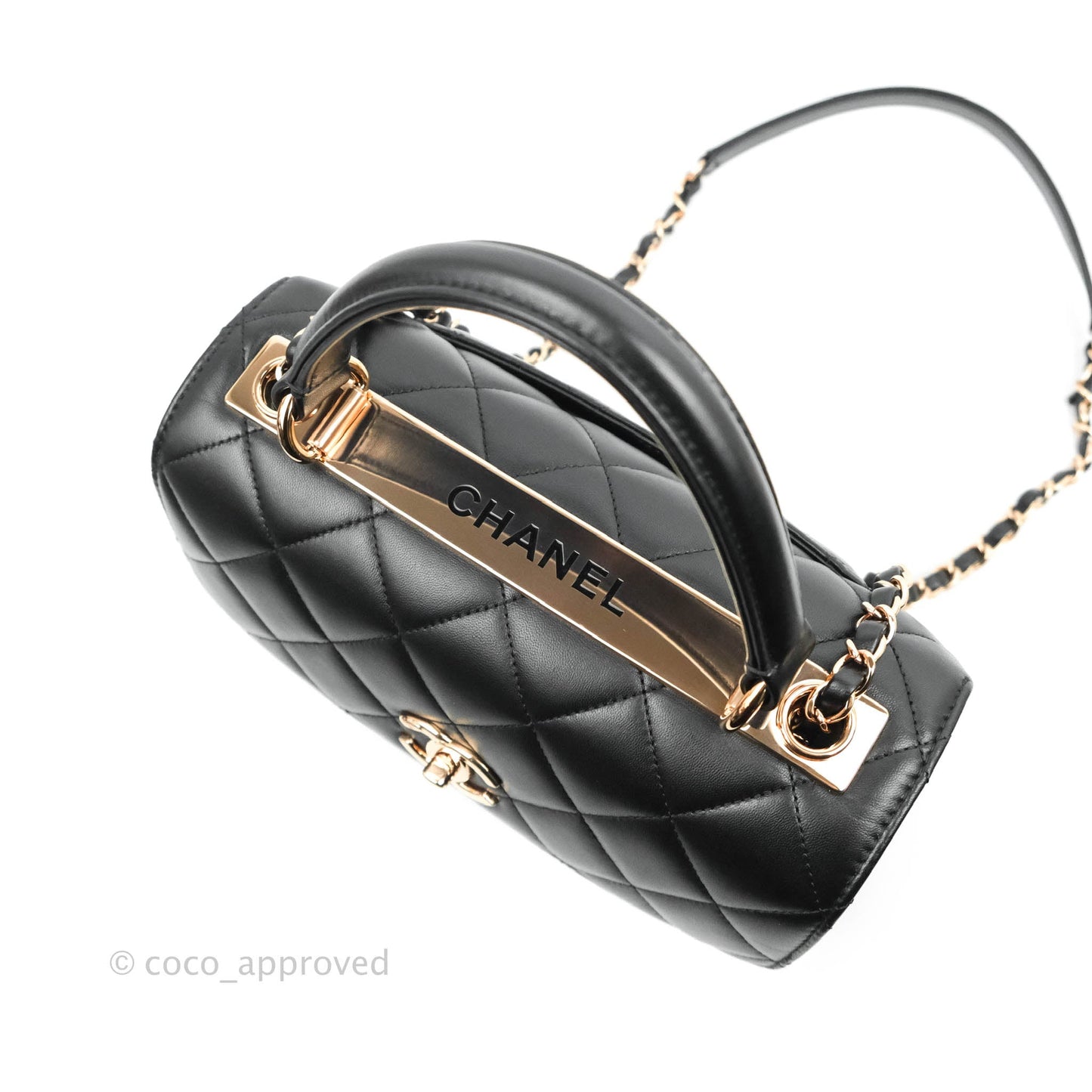 Chanel Trendy CC Small Black Lambskin Rose Gold Hardware