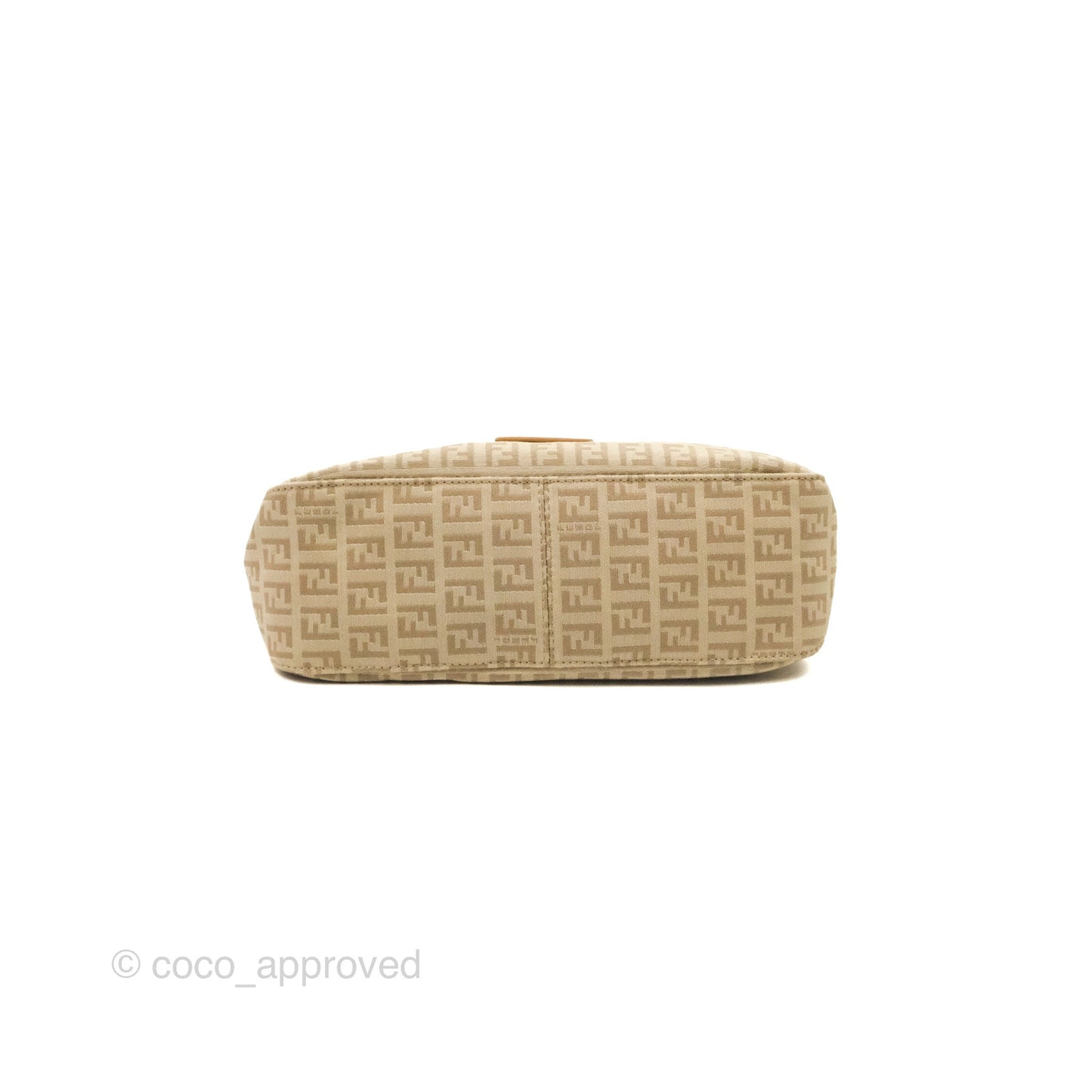 Fendi Vintage Baguette Shoulder Bag Beige Zucchino Canvas