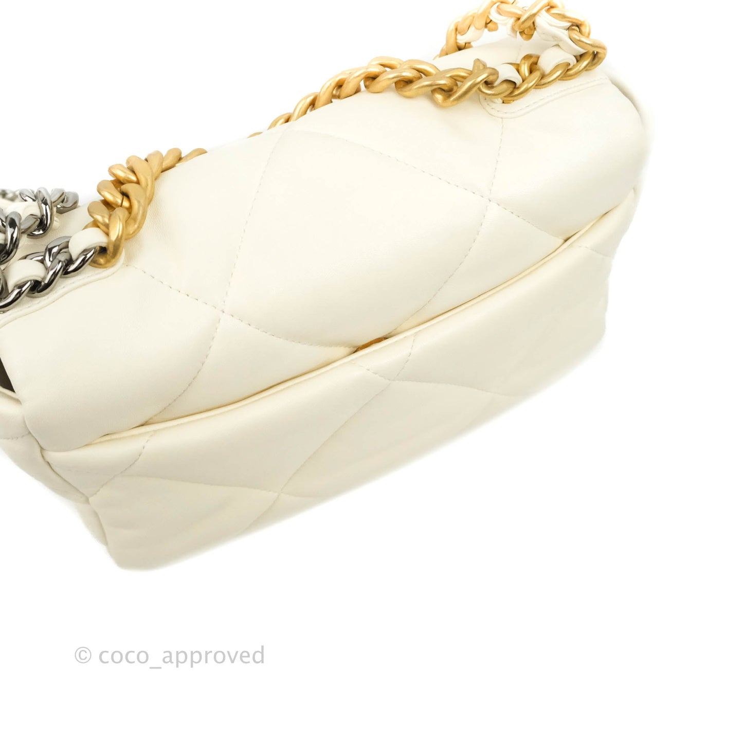 Chanel 19 Small White Mixed Hardware