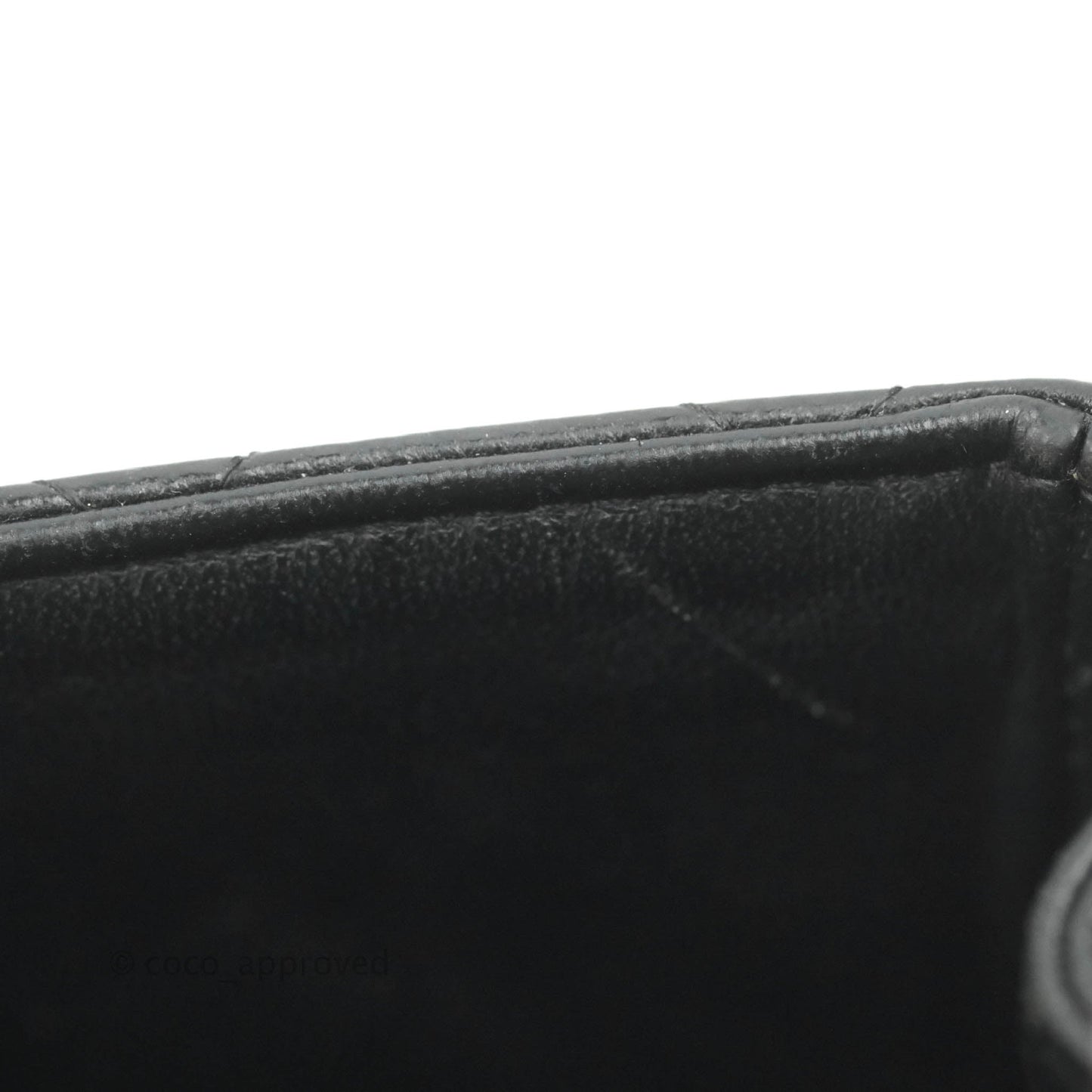 Chanel Mini Square Black Caviar Ruthenium Hardware