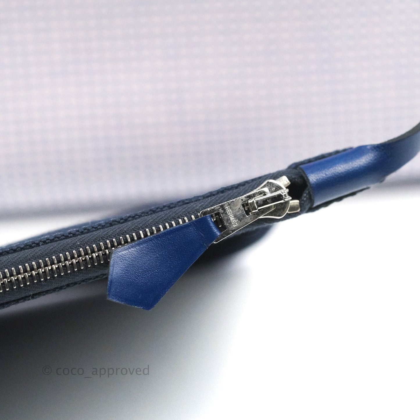 Hermès Herbag Retourne Zip 31 Quadrille Viking Ecru Mauve Bleu Bill/ Saphir Palladium Hardware