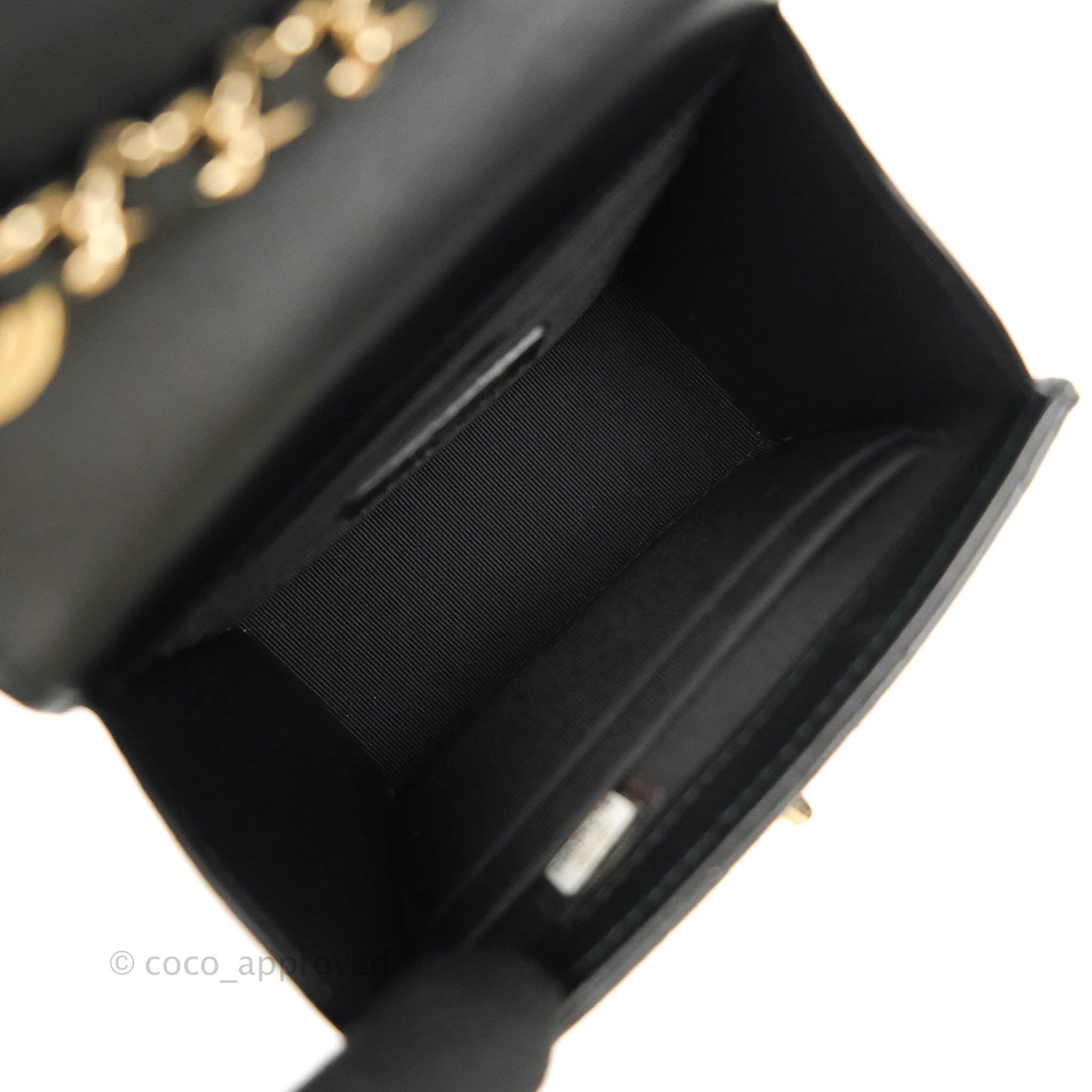 Chanel Mini Quilted Trendy CC Clutch With Chain Black Lambskin Gold Hardware