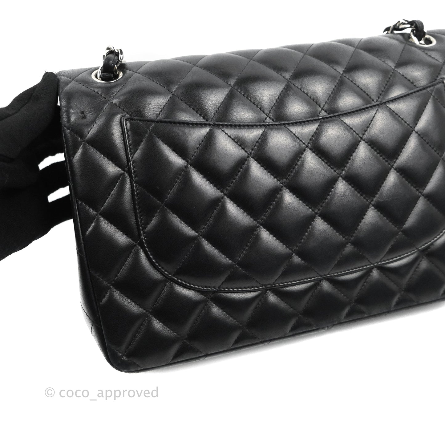 Chanel Jumbo Double Flap Black Lambskin Silver Hardware⁣⁣