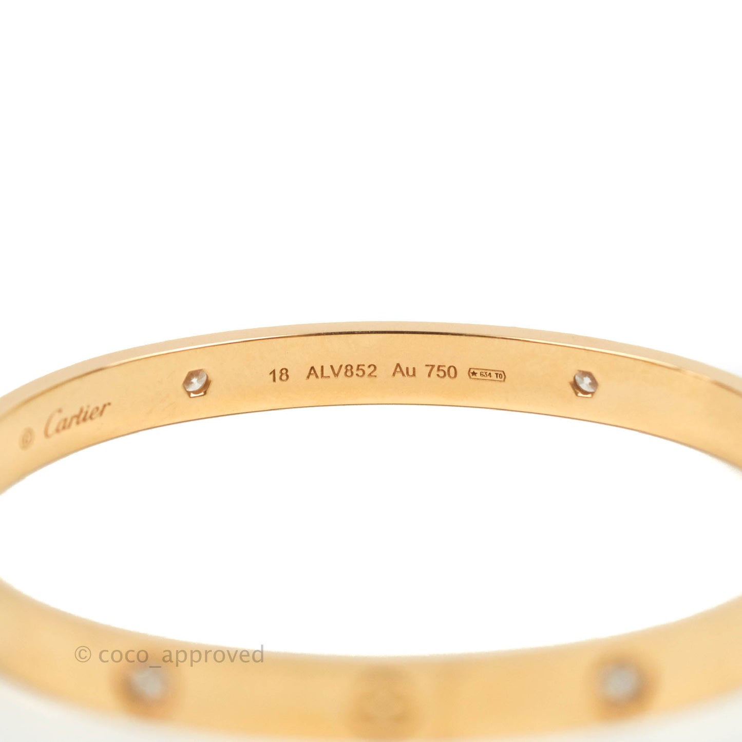 Cartier Love Bracelet 4 Diamond Rose Gold