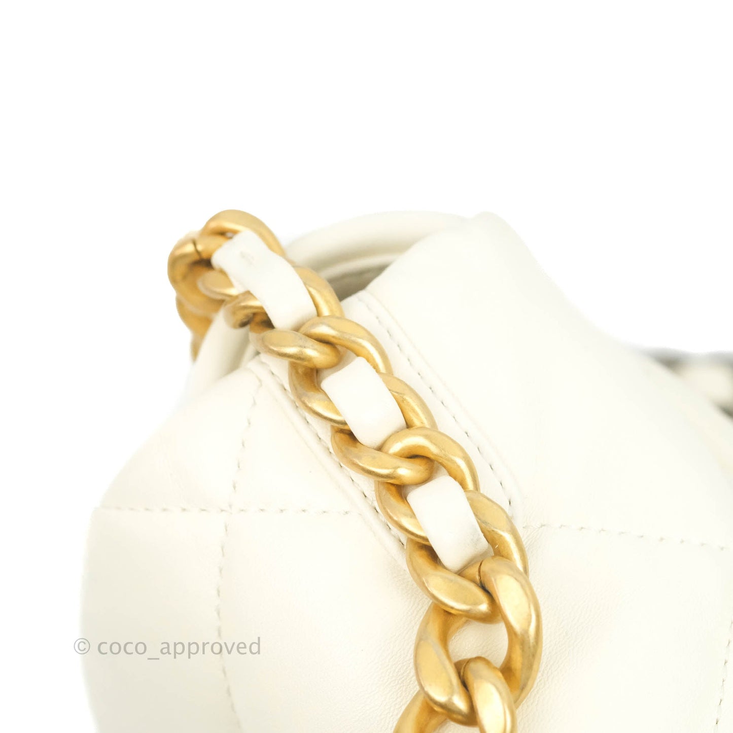 Chanel 19 Small White Mixed Hardware