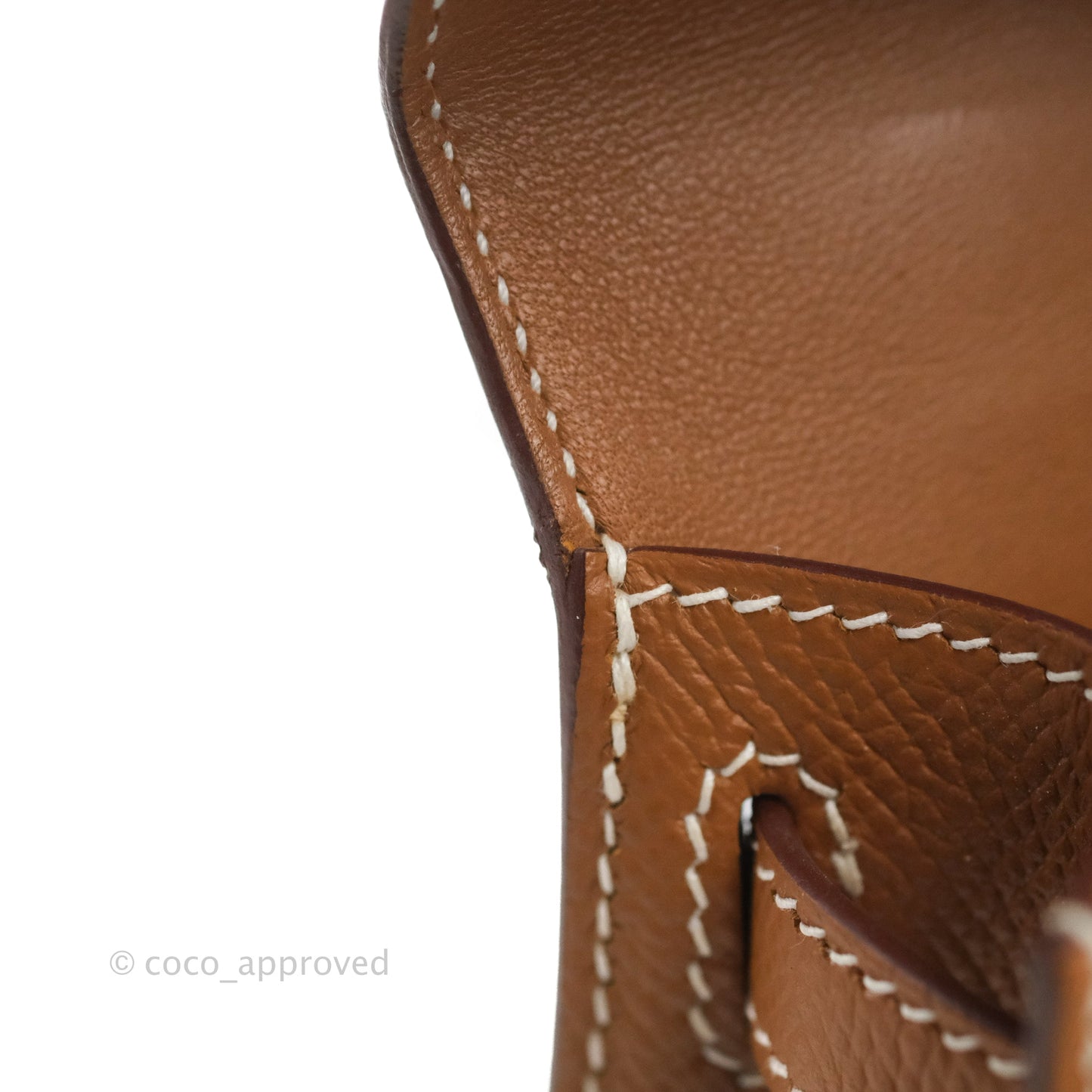 Hermès Mini Kelly II Sellier Gold Epsom Palladium Hardware