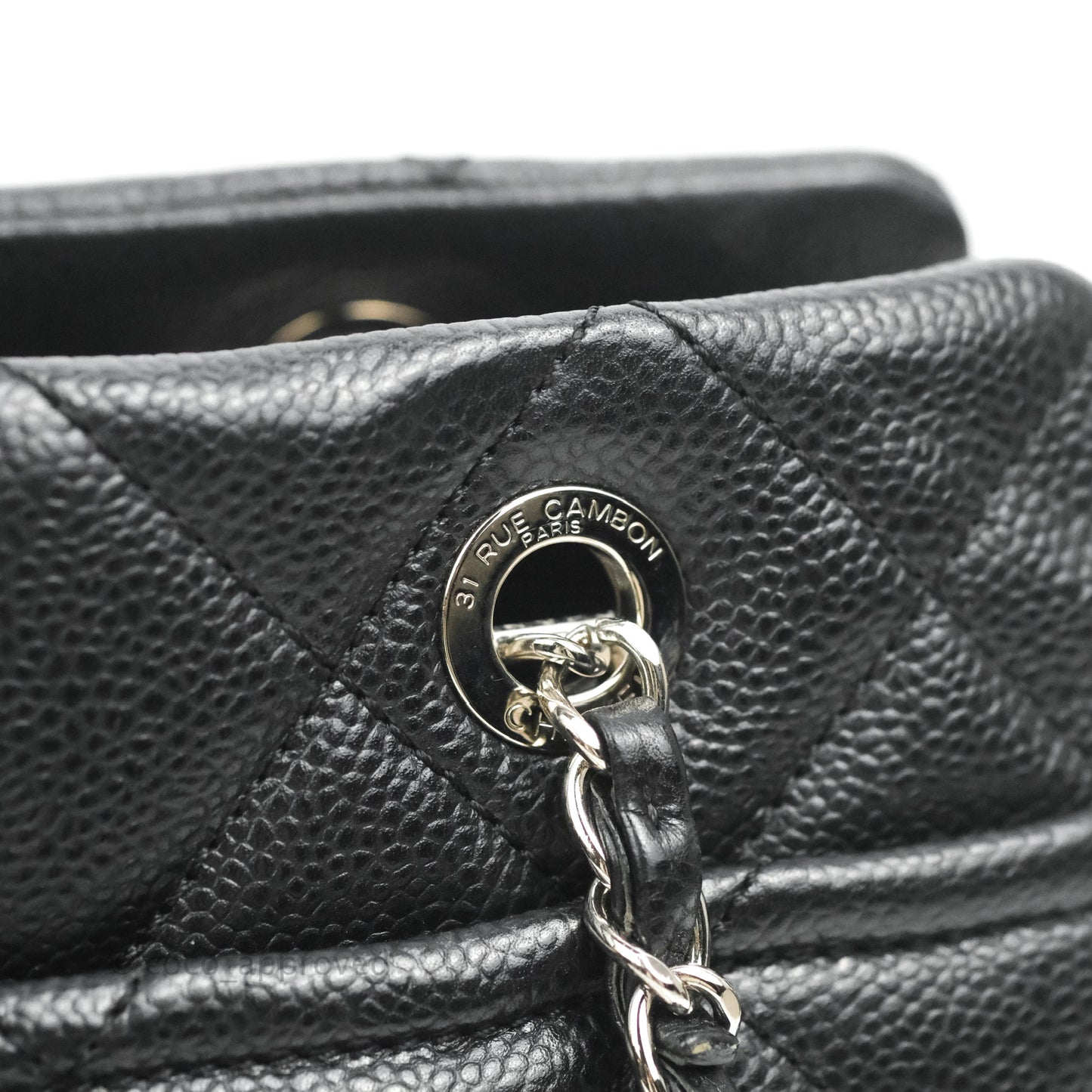 Chanel Quilted Caviar Leather Timeless CC Soft Shopping Tote Bag Black