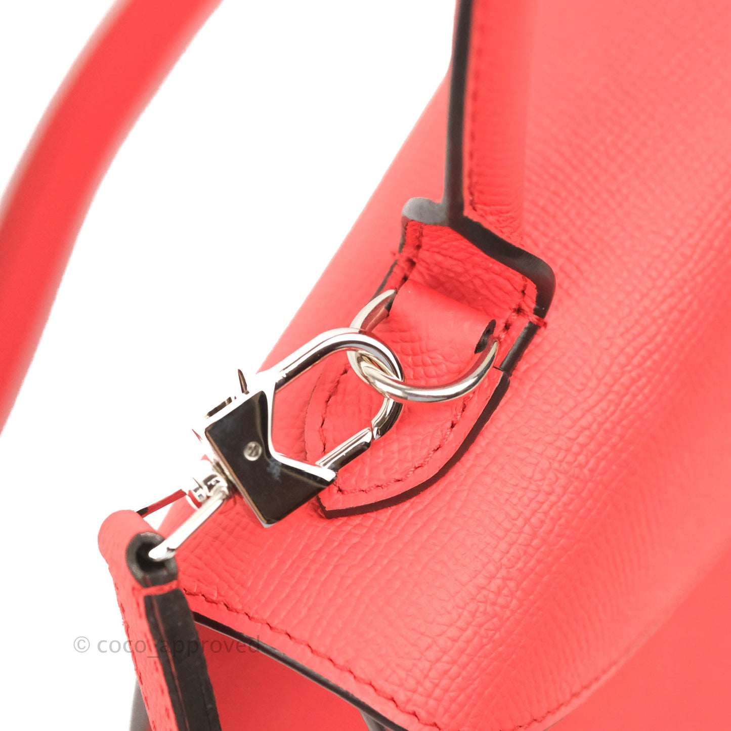 Moynat Gabrielle PM Bag Red Calfskin Silver Hardware