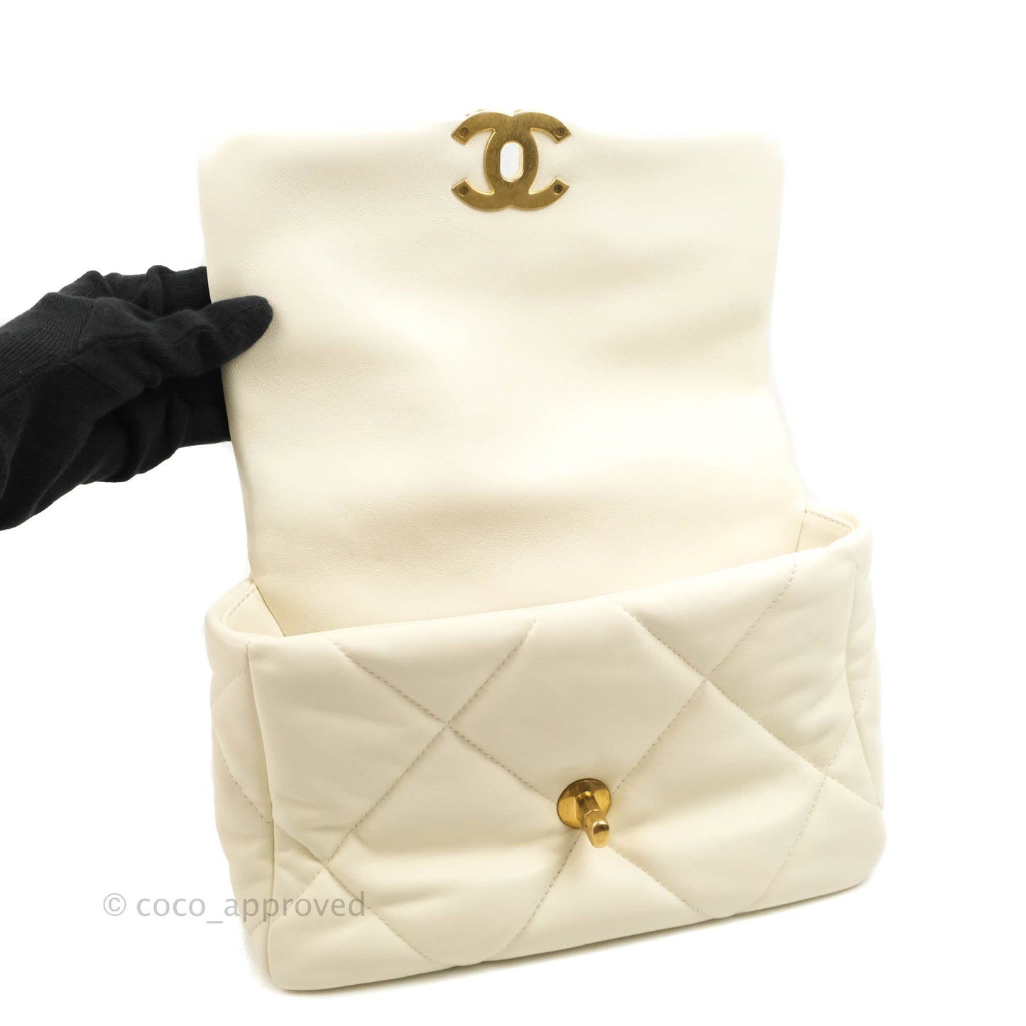 Chanel 19 Small White Mixed Hardware