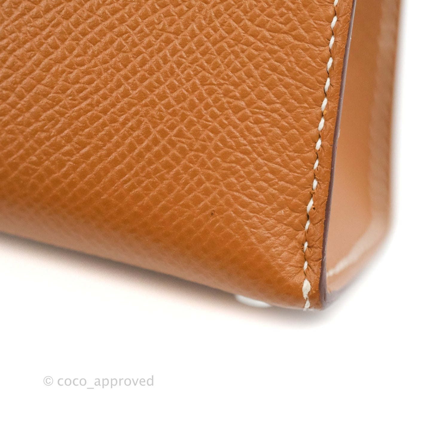Hermès Mini Kelly II Sellier Gold Epsom Palladium Hardware