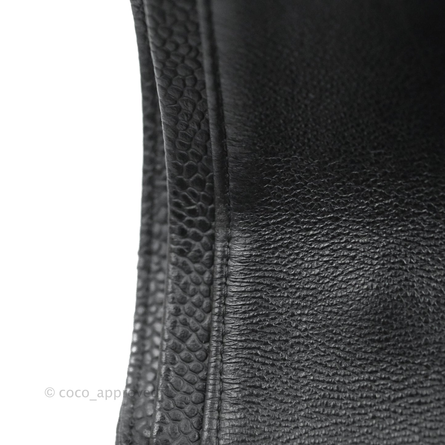 Chanel Quilted Classic M/L Medium Flap Black Caviar Gold Hardware
