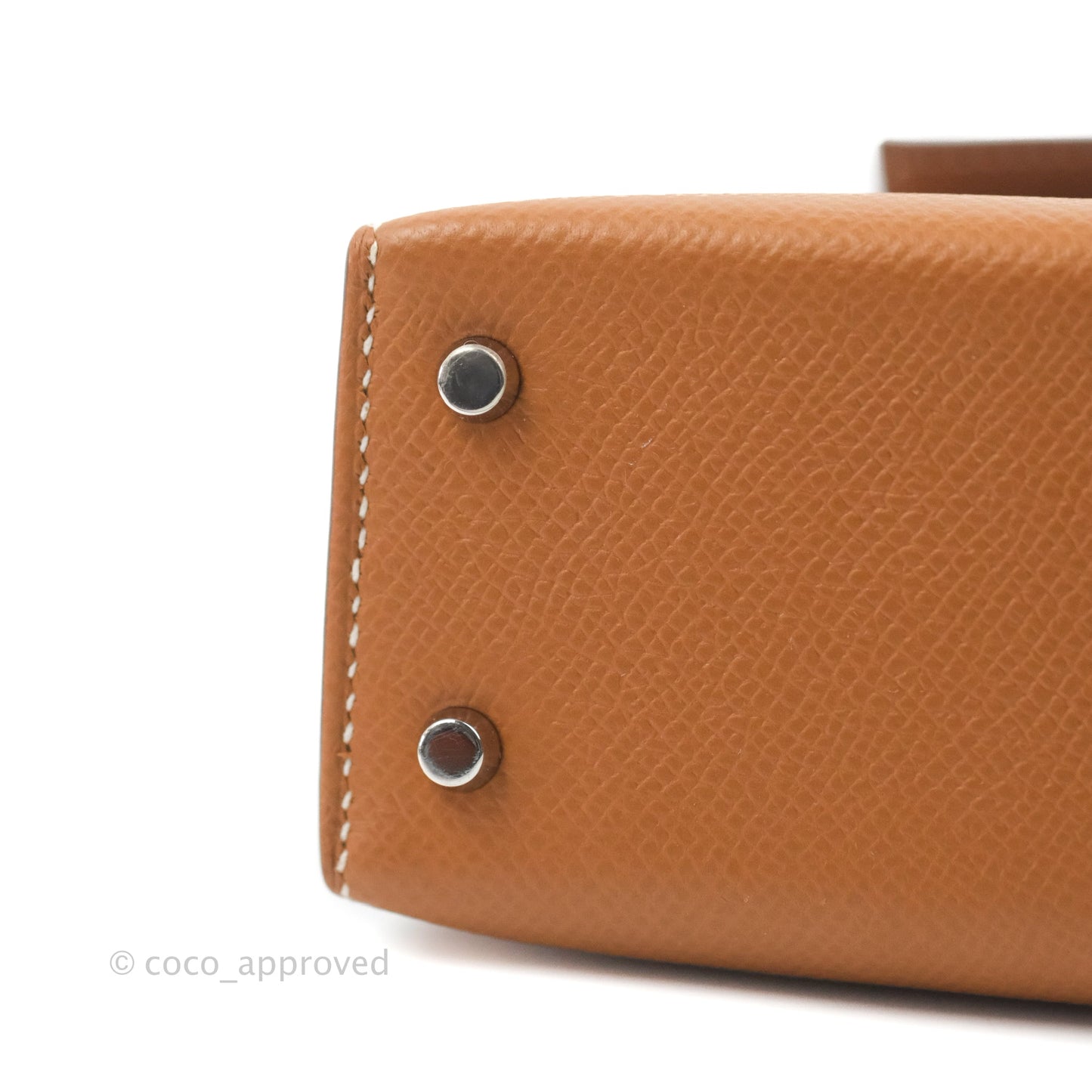 Hermès Mini Kelly II Sellier Gold Epsom Palladium Hardware