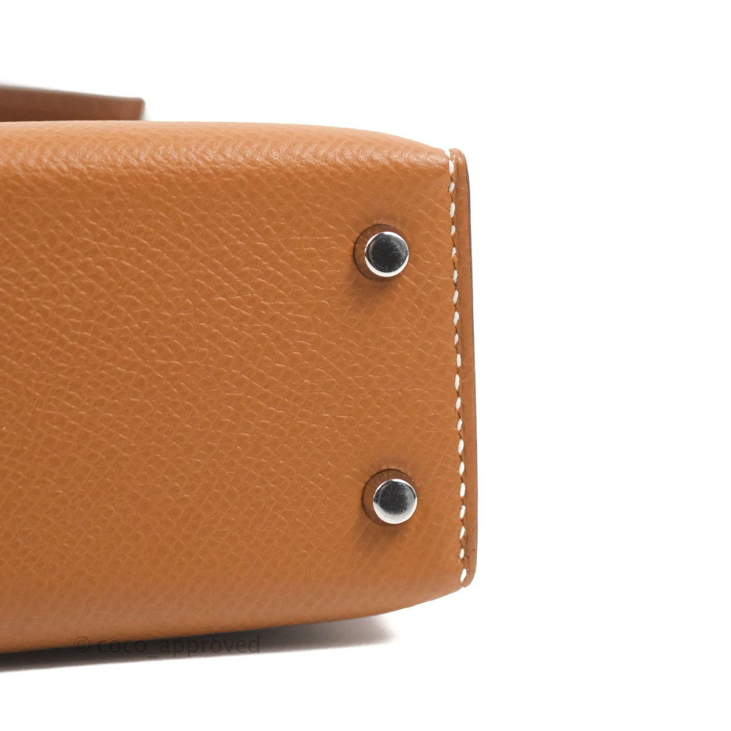 Hermès Mini Kelly II Sellier Gold Epsom Palladium Hardware