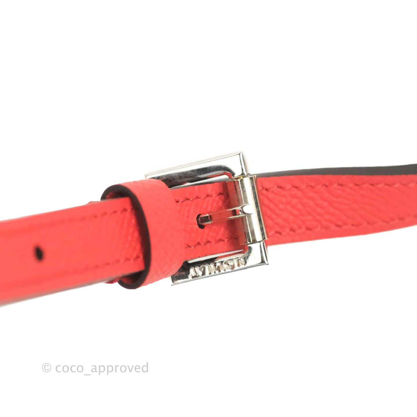 Moynat Gabrielle PM Bag Red Calfskin Silver Hardware