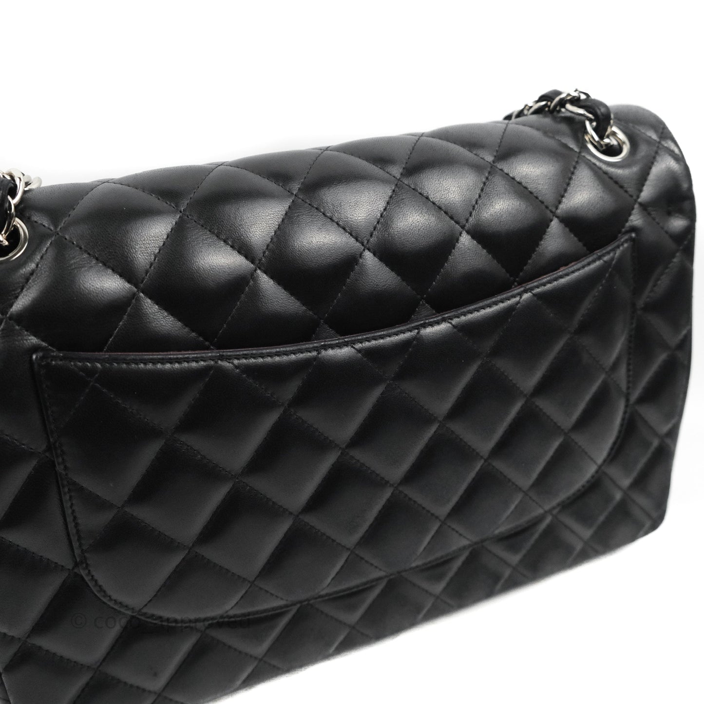 Chanel Jumbo Double Flap Black Lambskin Silver Hardware⁣⁣