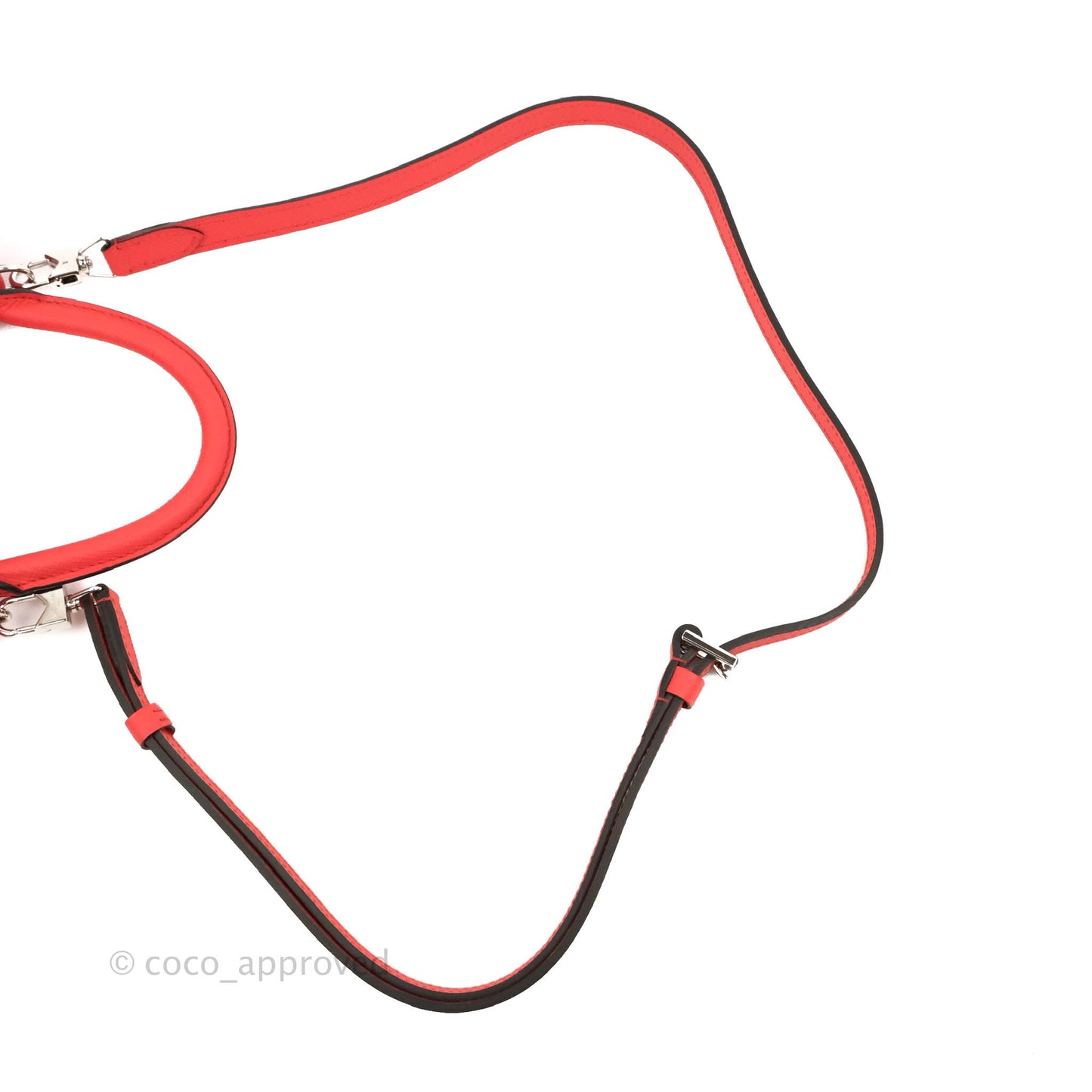 Moynat Gabrielle PM Bag Red Calfskin Silver Hardware