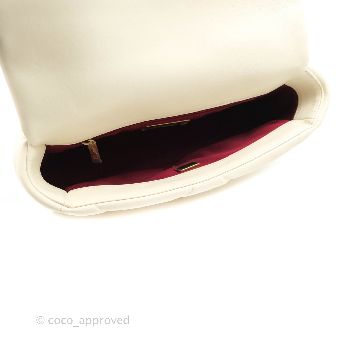 Chanel 19 Small White Mixed Hardware