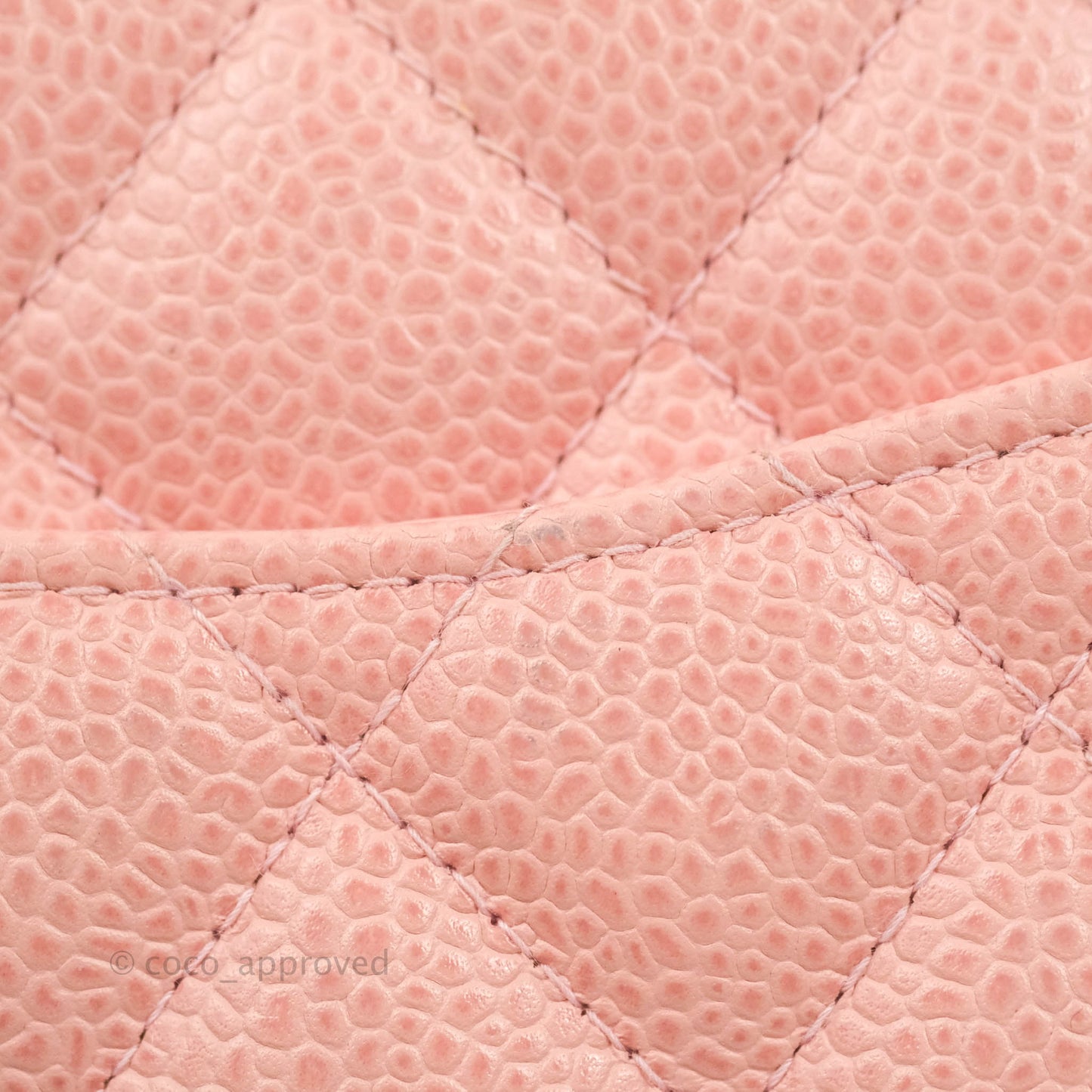 Chanel Vintage Classic M/L Medium Flap Quilted Pink Caviar 24K Gold Hardware