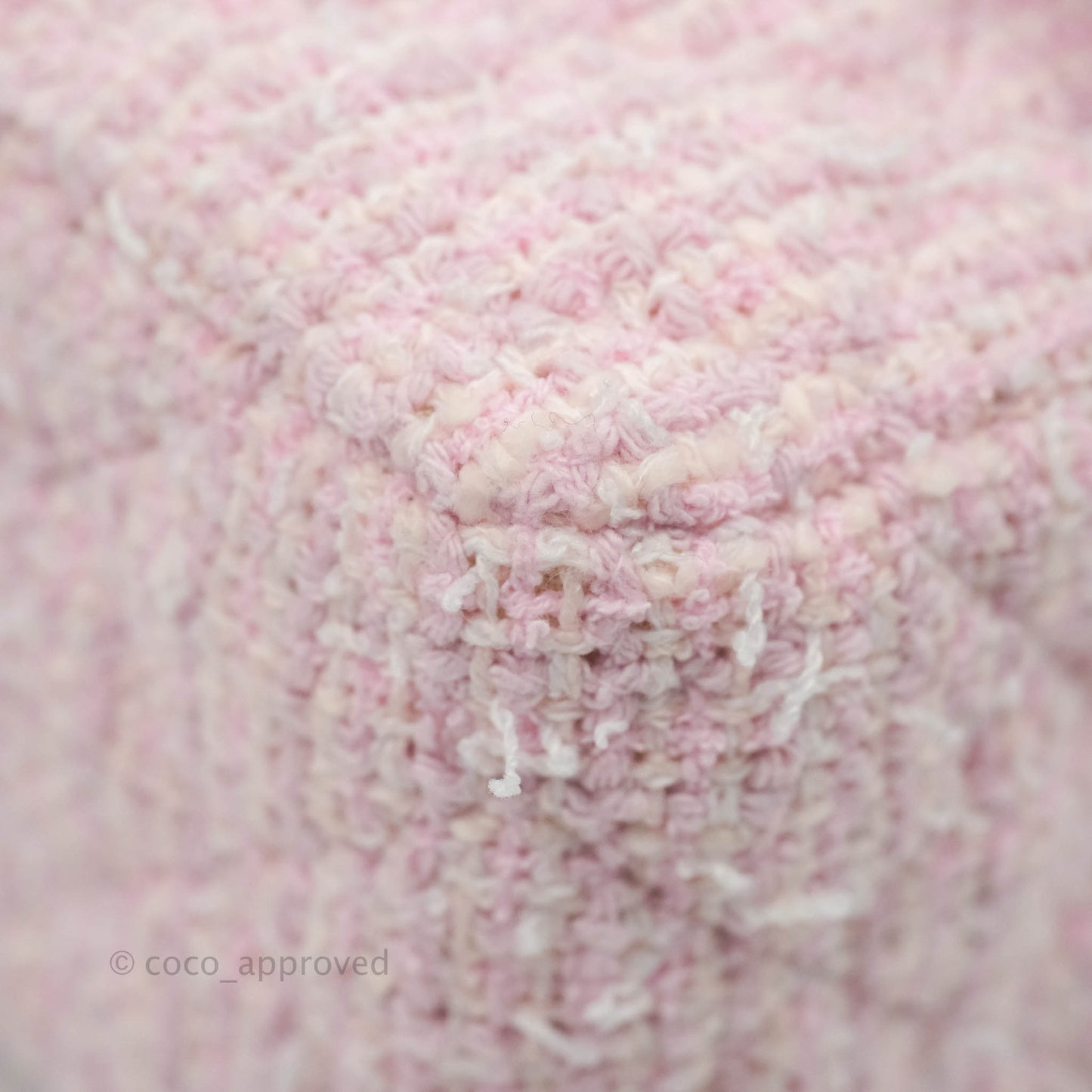 Chanel Classic M/L Medium Quilted Double Flap Bag Pink Tweed Gold Hardware