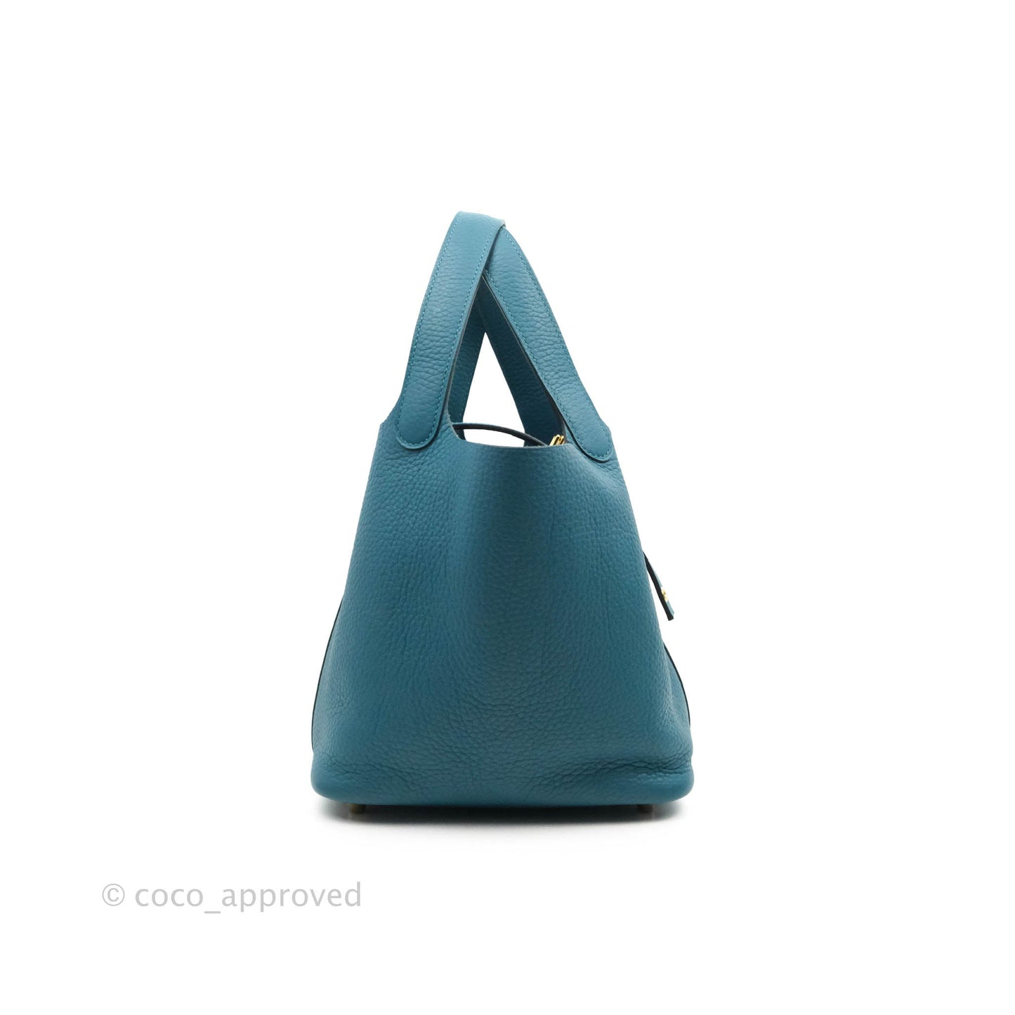 Hermès Clemence Picotin Lock 18 Vert Bosphore Gold Hardware