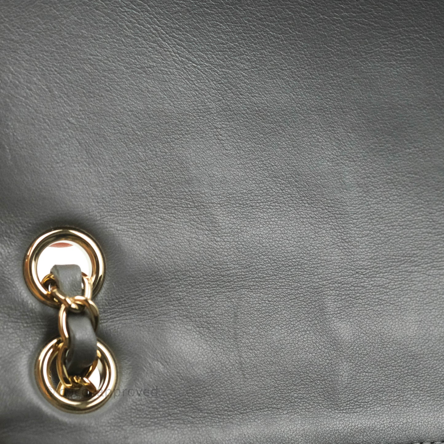 Chanel M/L Medium Single Flap Grey Tweed Braided Gold Hardware