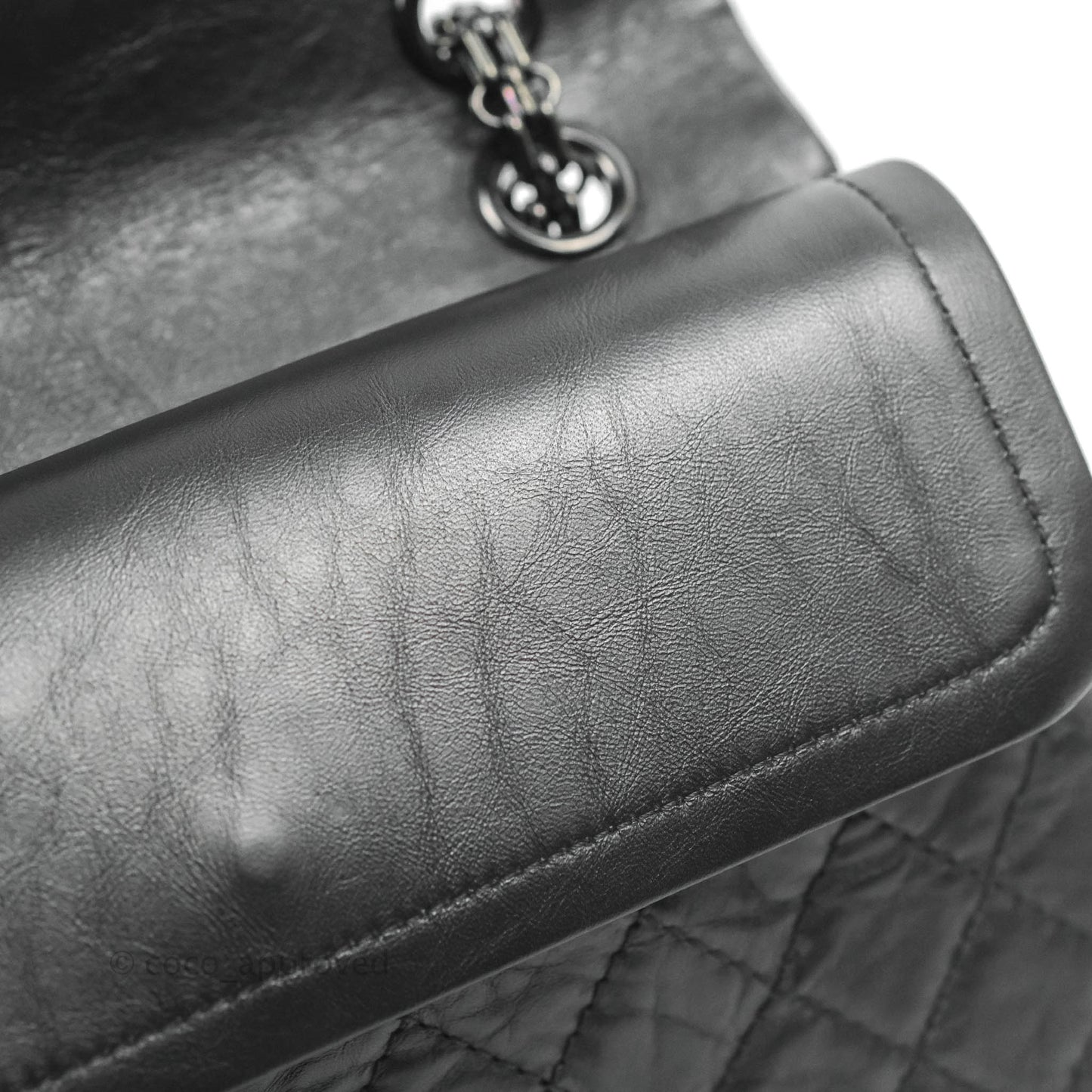 Chanel Reissue 225 Quilted Aged Calfskin So Black