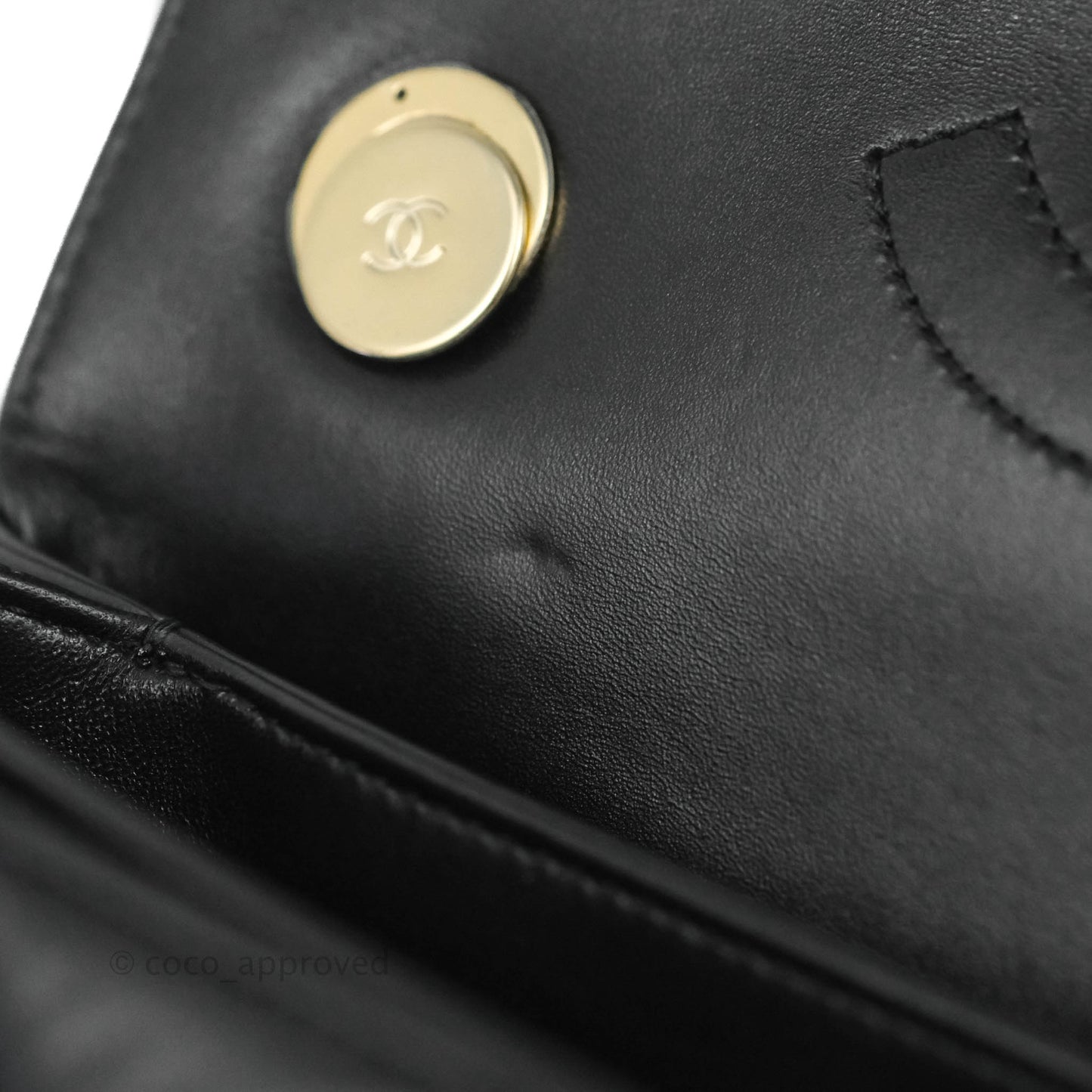 Chanel Small Trendy CC Black Lambskin Gold Hardware