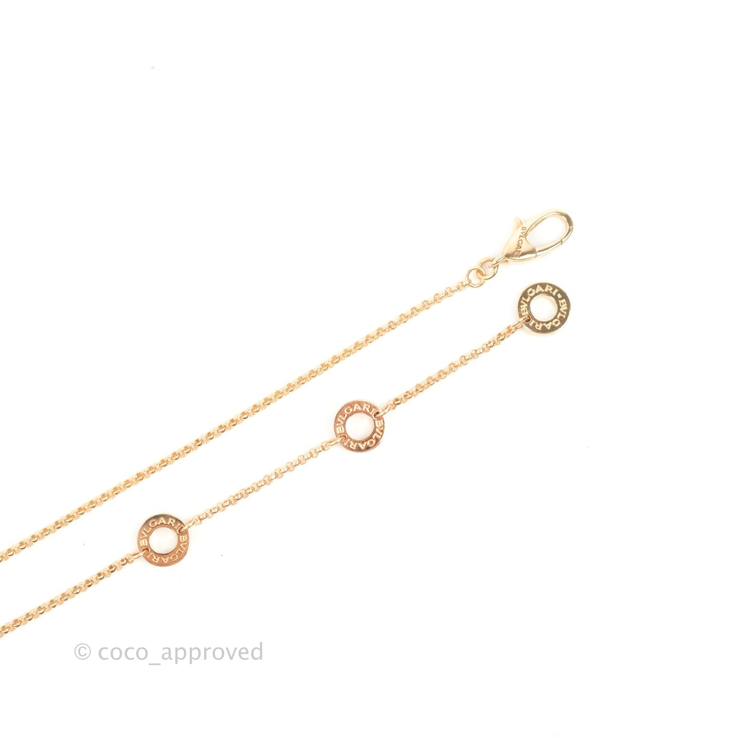 Bvlgari Mini Zero1 18K Rose Gold and Diamond Necklace