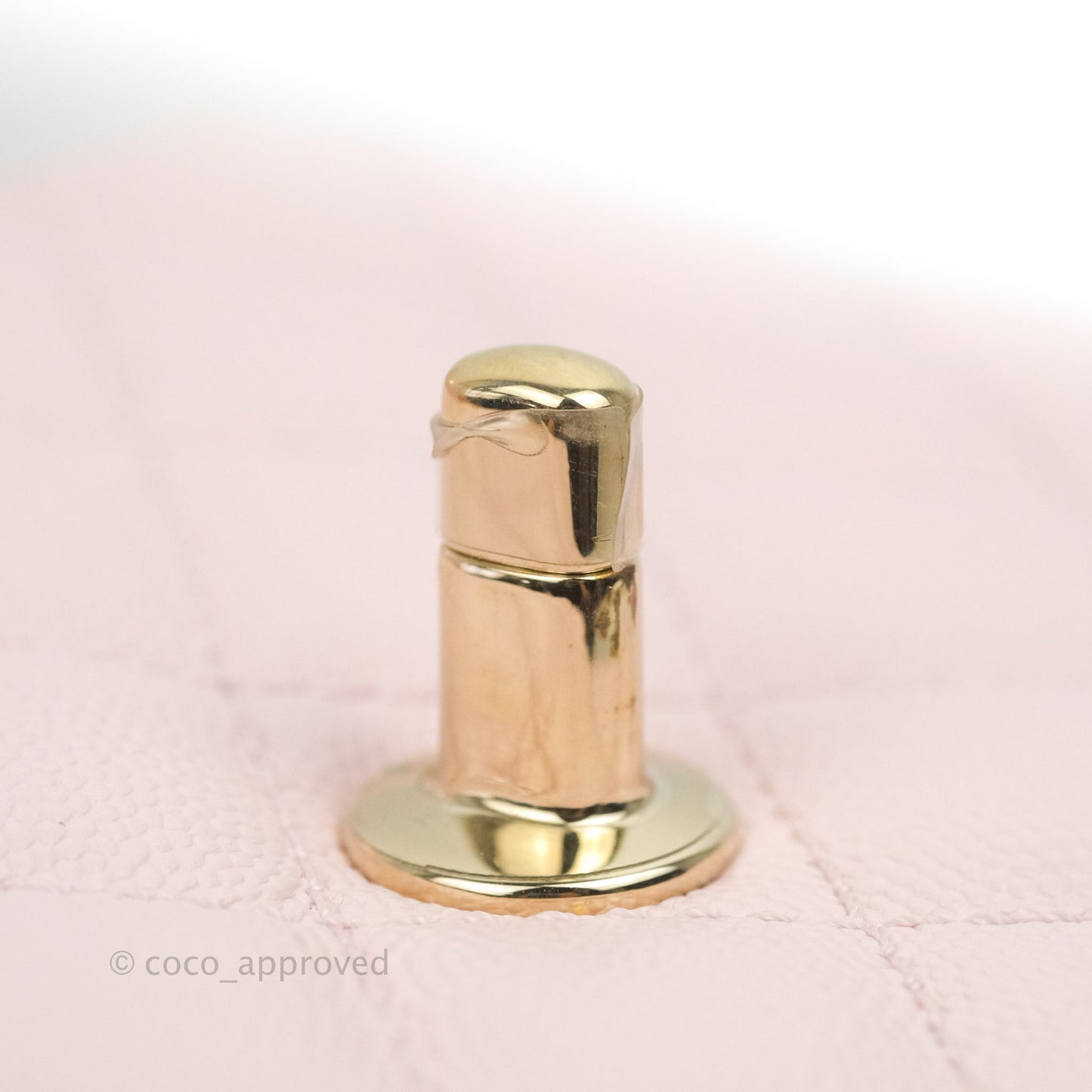 Chanel Mini Coco Handle Quilted Light Pink Caviar Gold Hardware