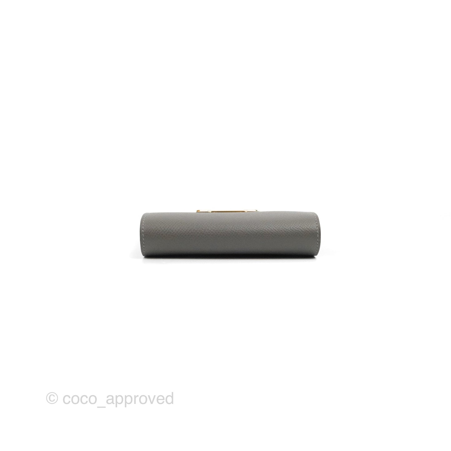 Hermès Constance Slim Wallet Gris Meyer Epsom Gold Hardware