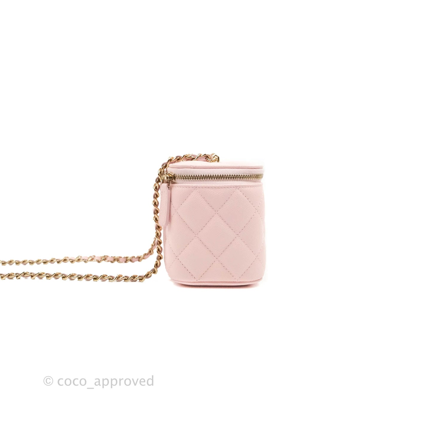 Chanel Classic Vanity with Chain Pink Caviar Gold Hardware