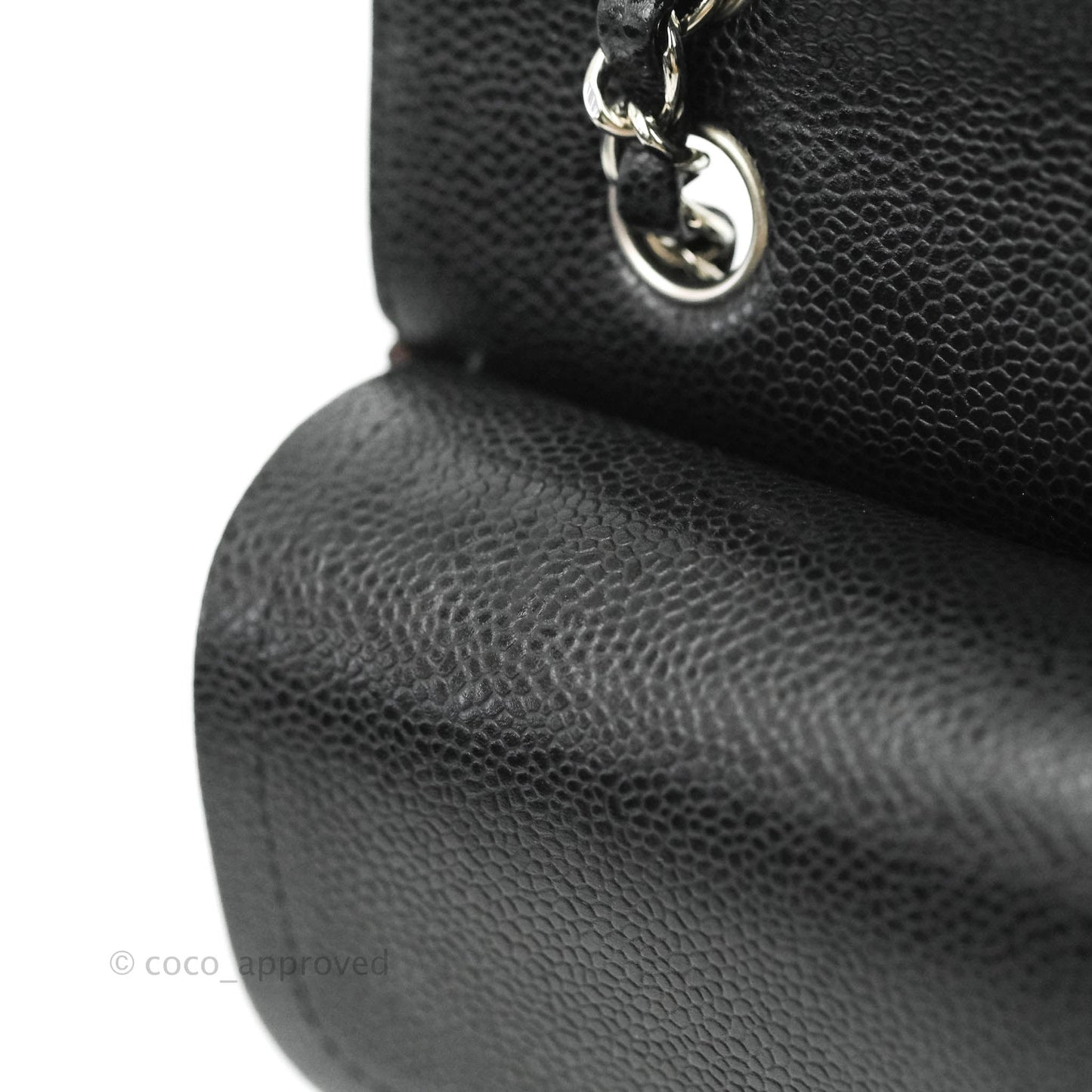 Chanel Classic Double Flap M/L Black Caviar Silver Hardware