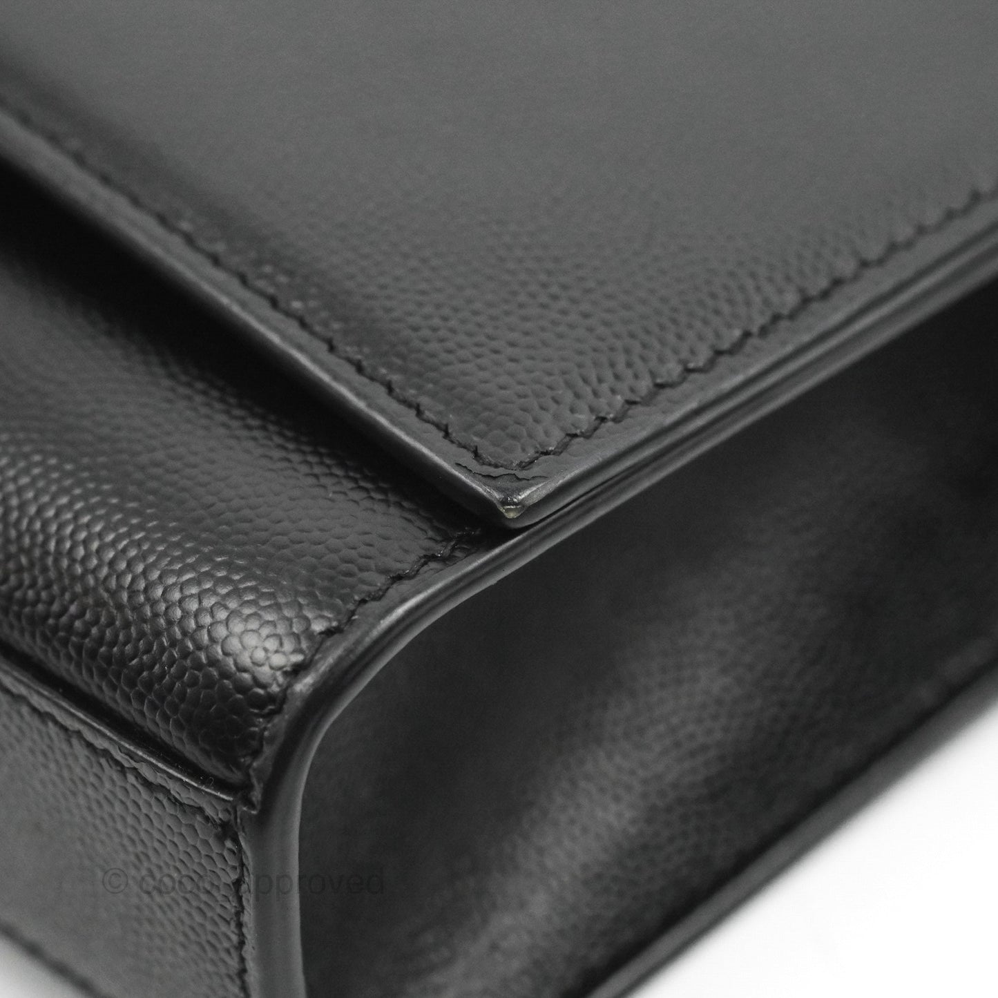 Saint Laurent Medium Classic Monogram Kate Black Grained Calfskin