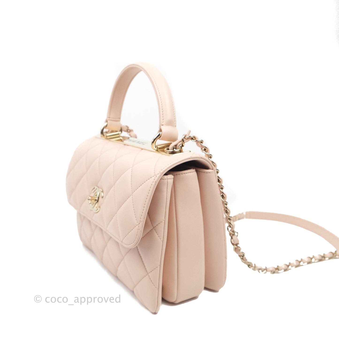 Chanel Small Trendy CC Light Pink Lambskin Gold Hardware