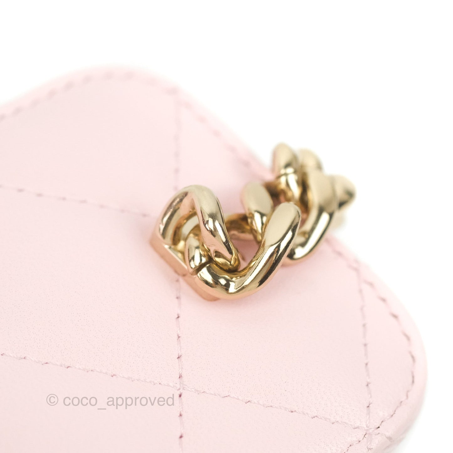 Chanel Mini Vanity With Coco Chain Light Pink Lambskin Gold Hardware