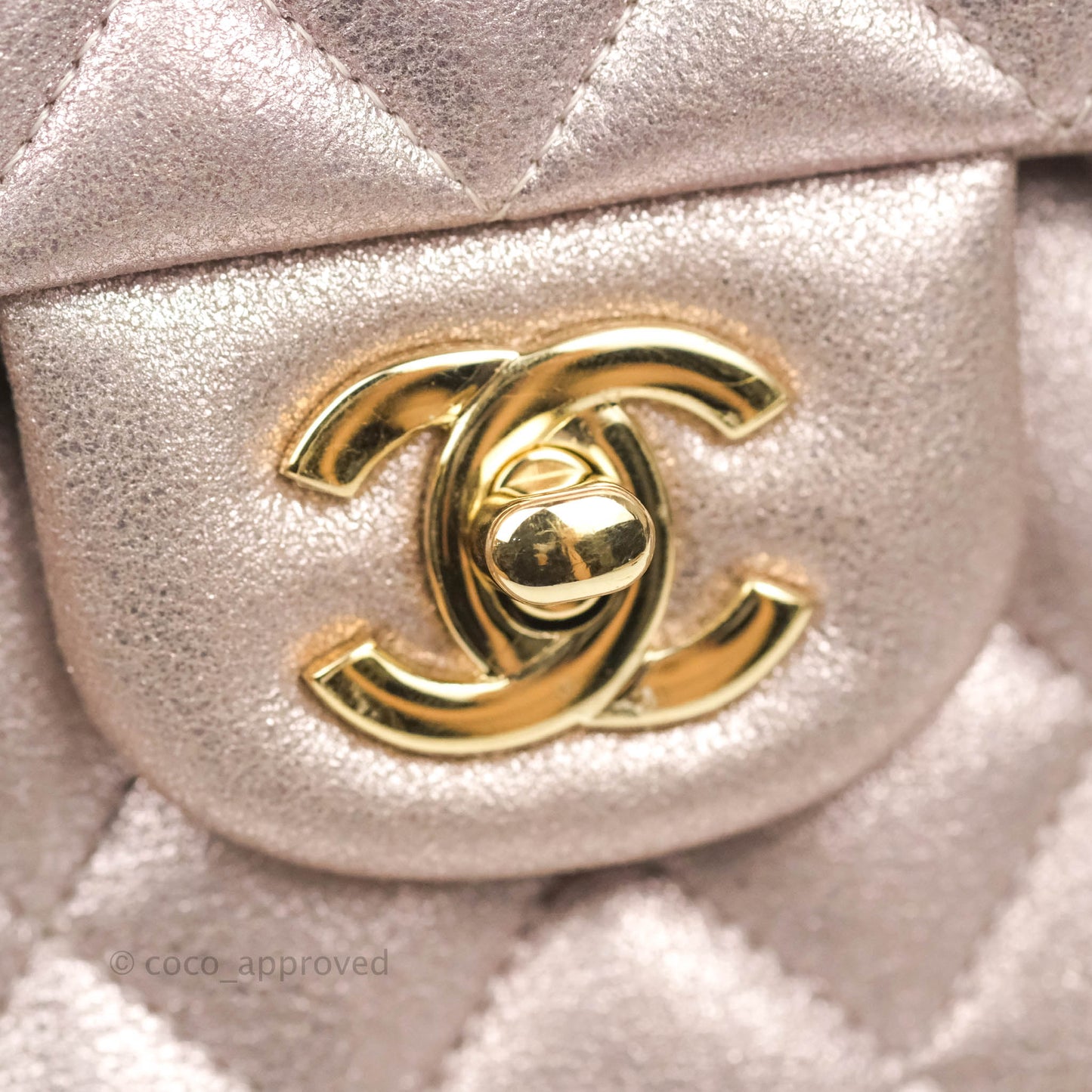 Chanel Classic M/L Medium Double Flap Rose Gold Pink Lambskin Gold Hardware