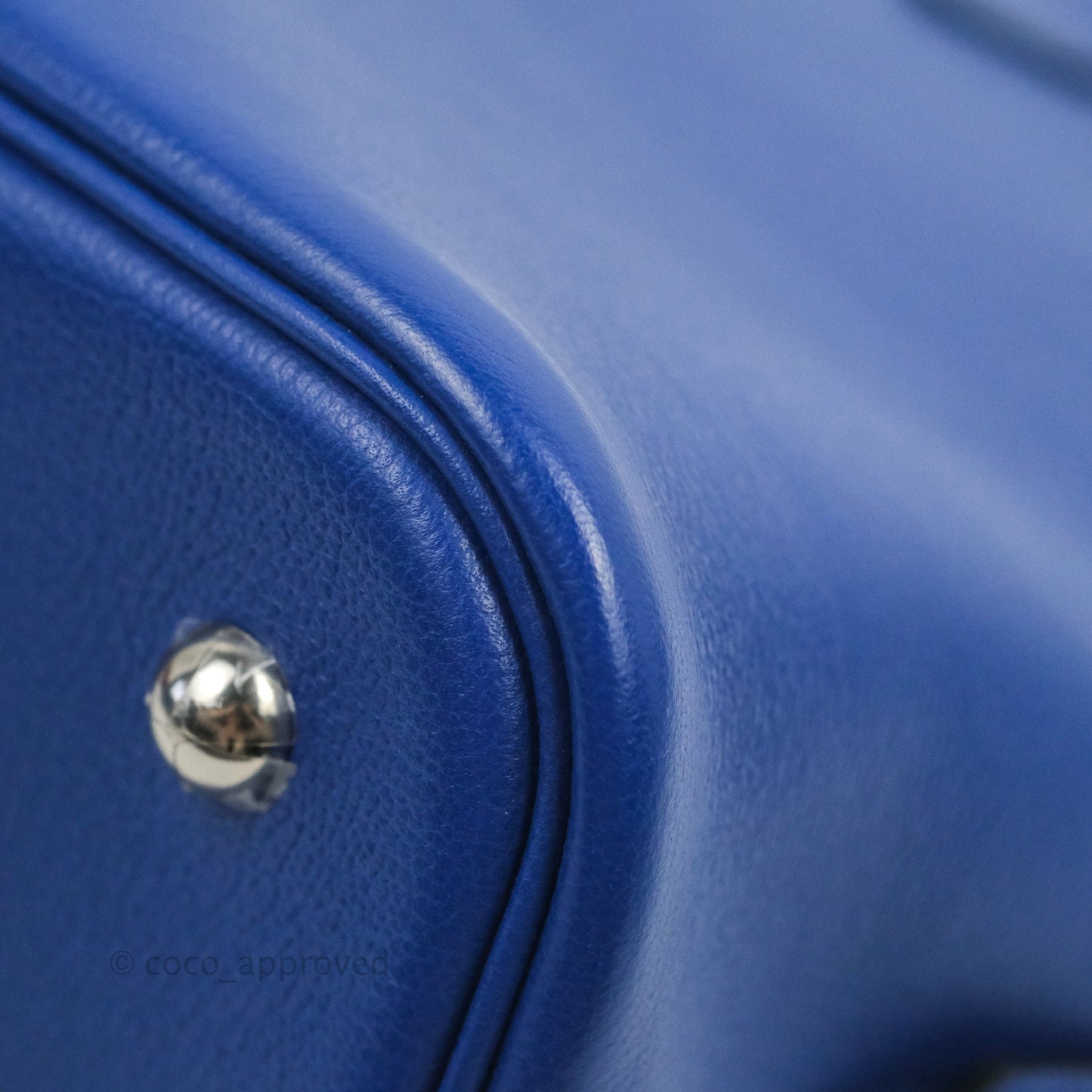 Hermès Bolide 1923 31 Bleu Royal Evercolor Palladium Hardware
