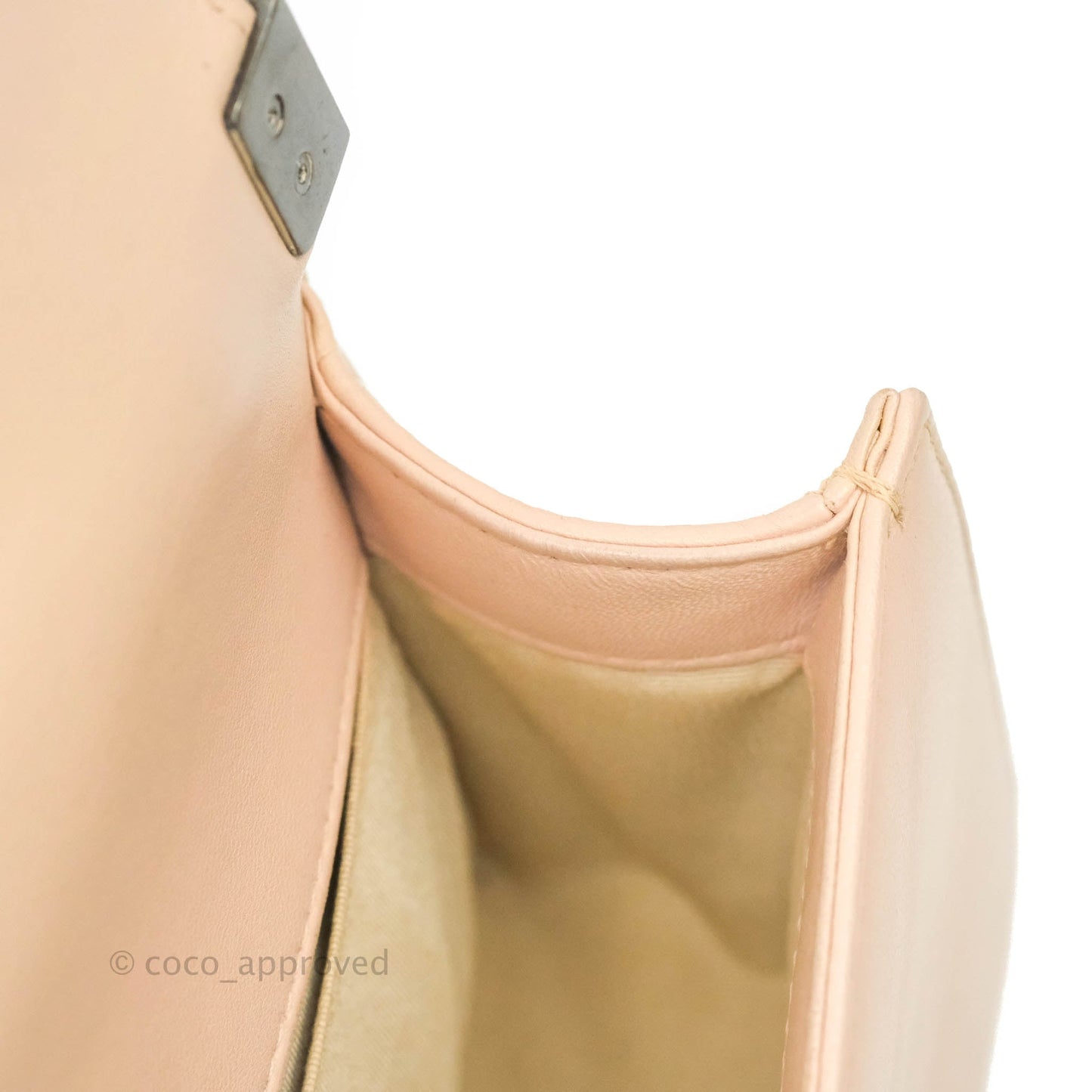 Chanel Boy Small Light Beige Pink Calfskin Ruthenium Hardware