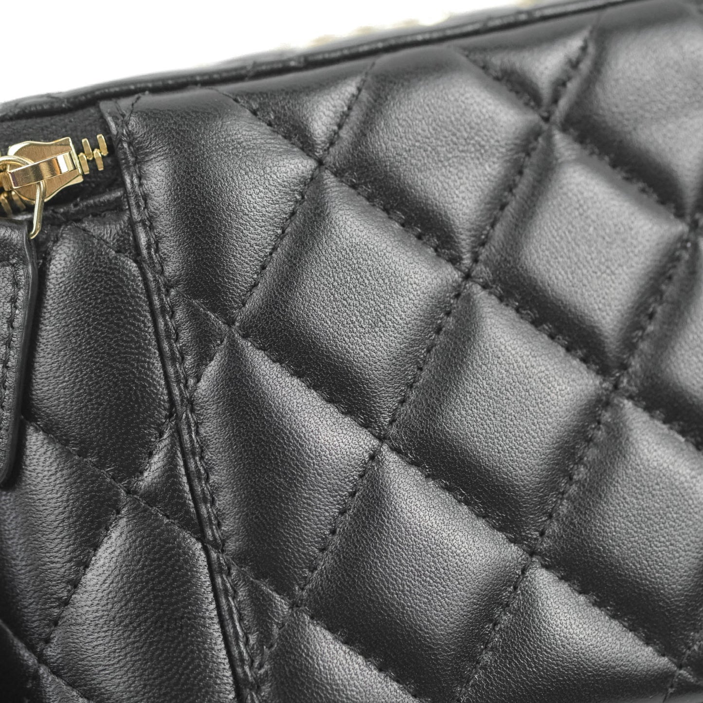 Chanel Classic Vanity with Chain Black Lambskin Gold Hardware