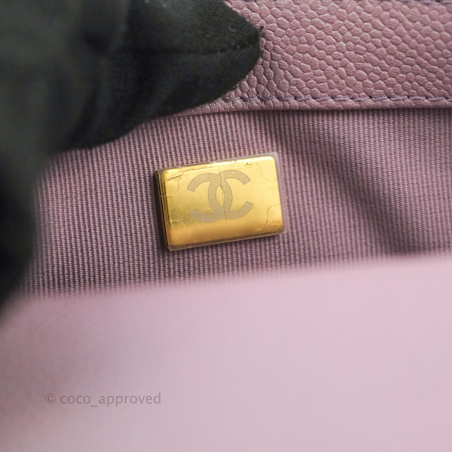 Chanel Quilted My Perfect Mini Iridescent Lilac Caviar Aged Gold Hardware 21K
