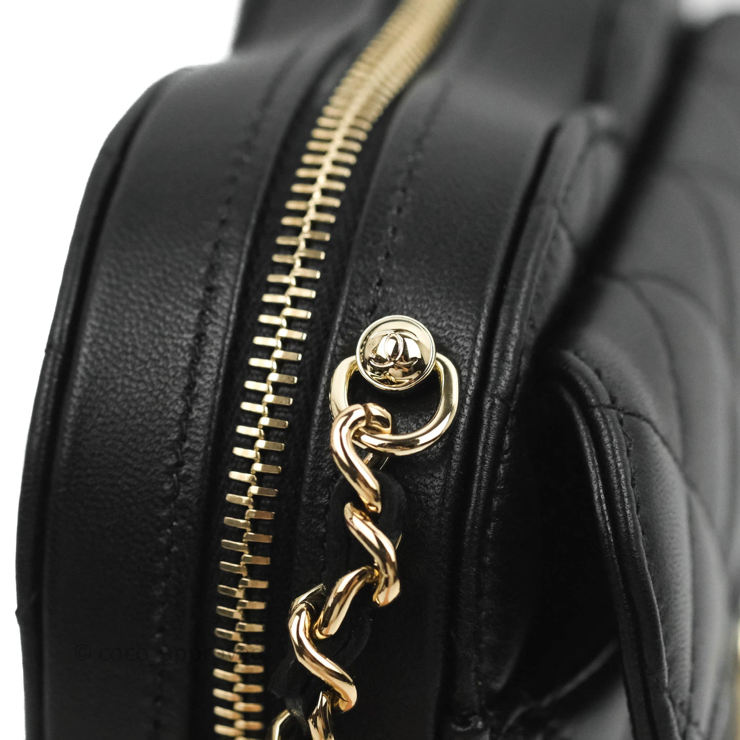 Chanel Small Heart Bag Black Lambskin Gold Hardware 22S
