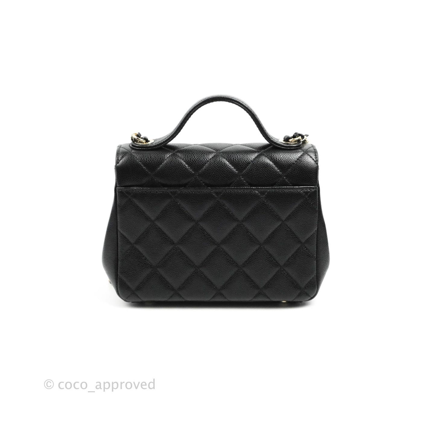 Chanel Quilted Small Business Affinity Flap Black Caviar Gold Hardware