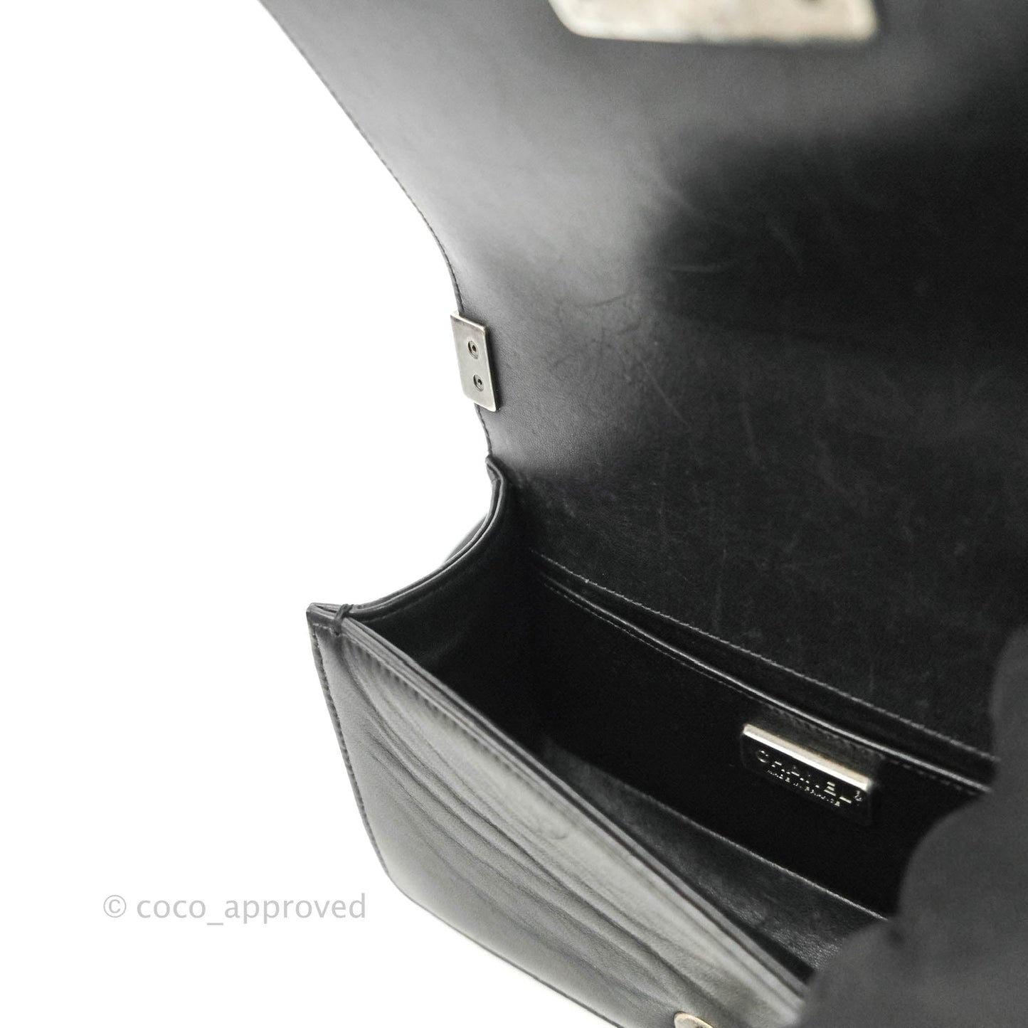 Chanel Small Boy Black Stingray Ruthenium Hardware