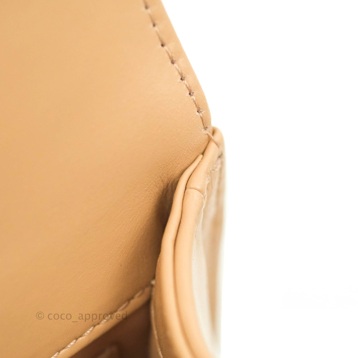 Chanel Quilted Small Perfect Fit Adjustable Beige Calfskin Gold Hardware 21A