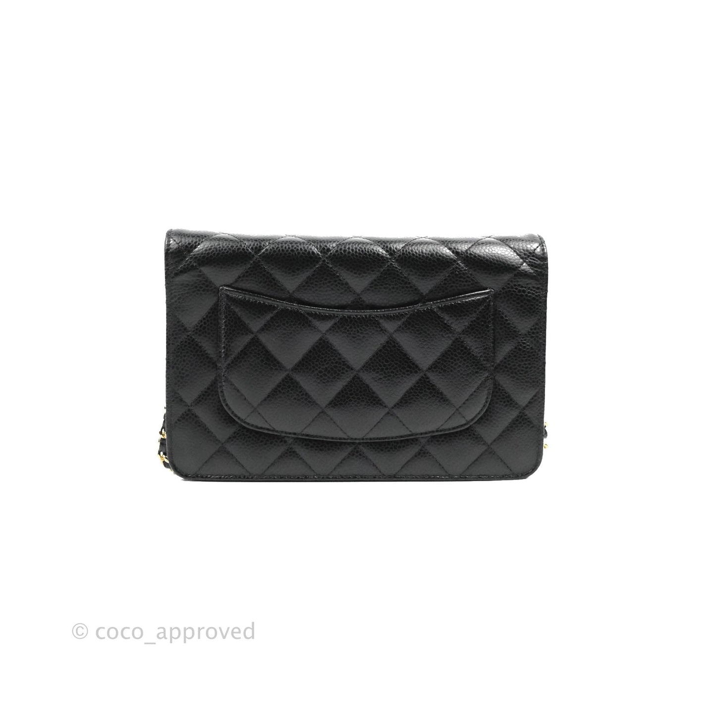 Chanel Quilted Wallet on Chain WOC Black Caviar Gold Hardware